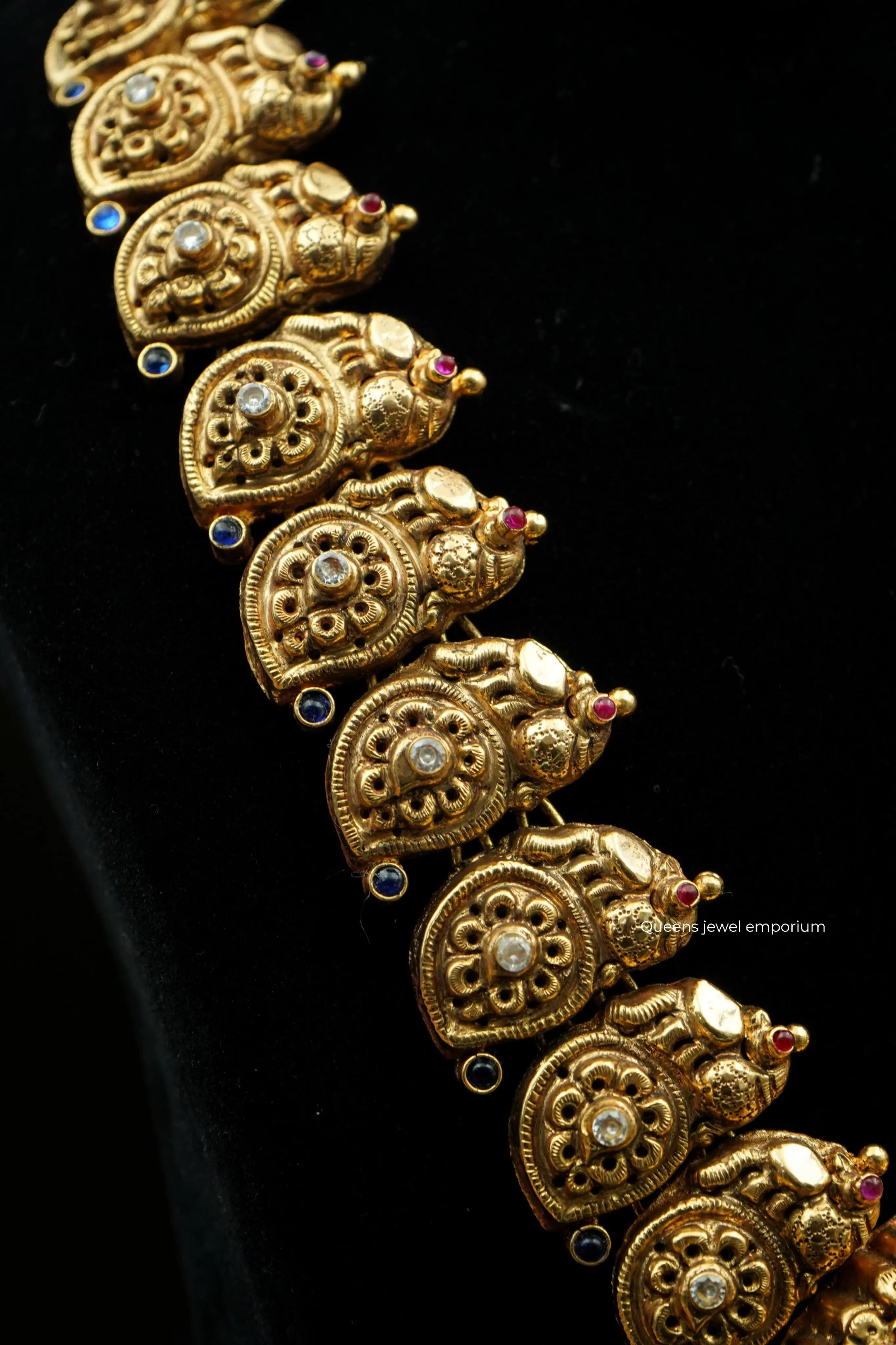 Nagas mango motif haram-South indian lakshmi haram