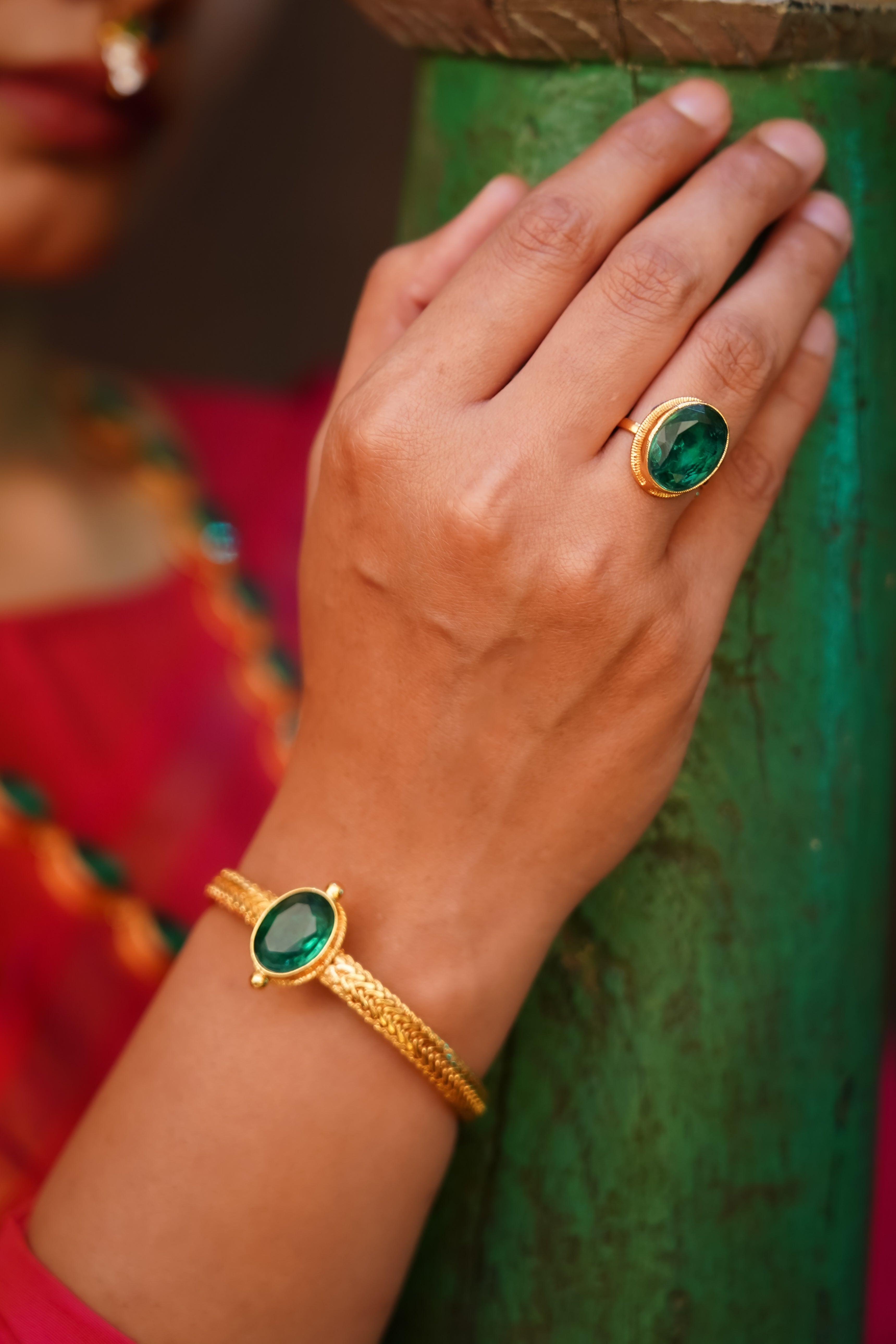 Traditional nagas kada-Antique gold nagas kada