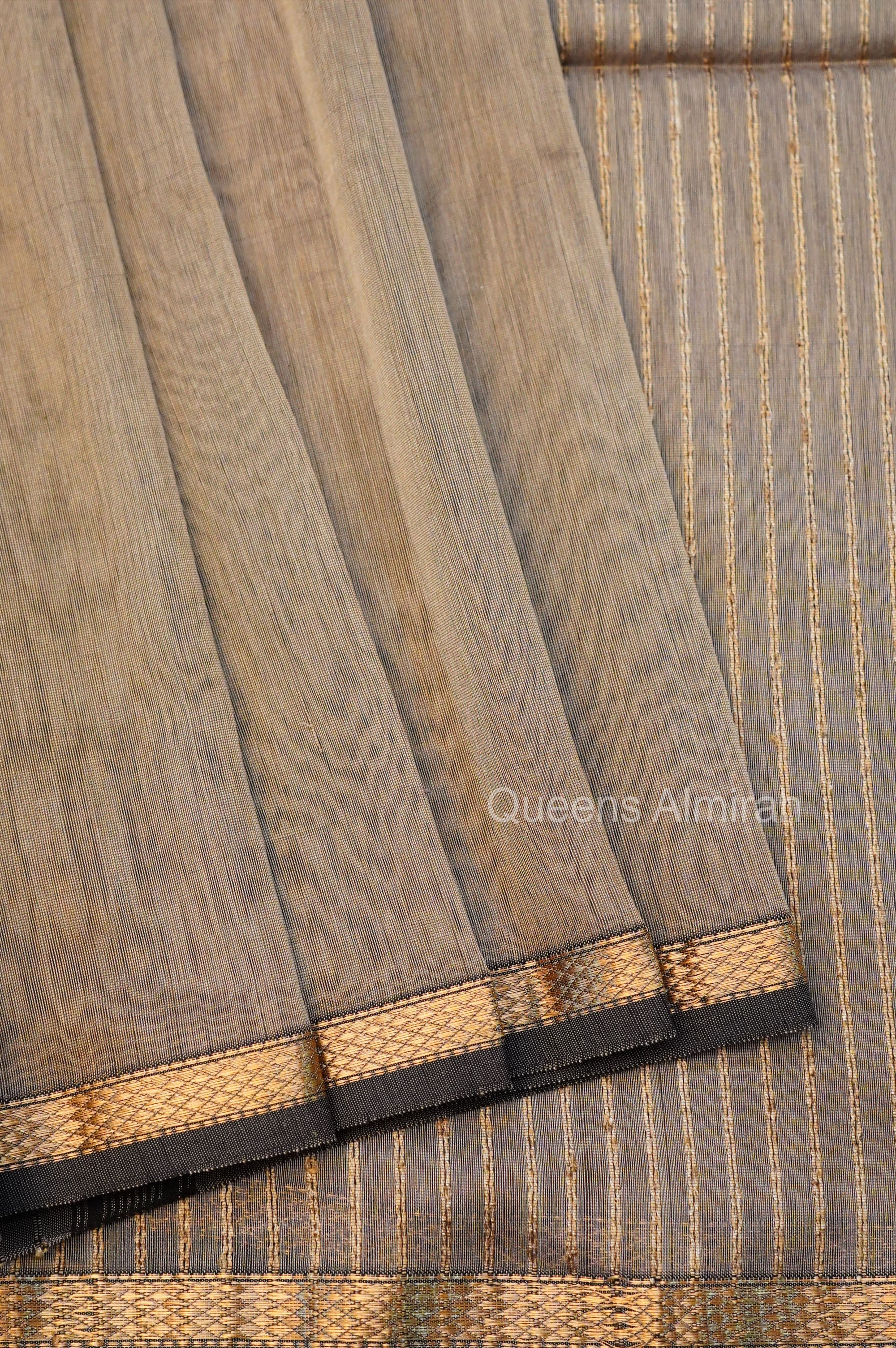 Golden Sand Maheshwari Silk Cotton Saree