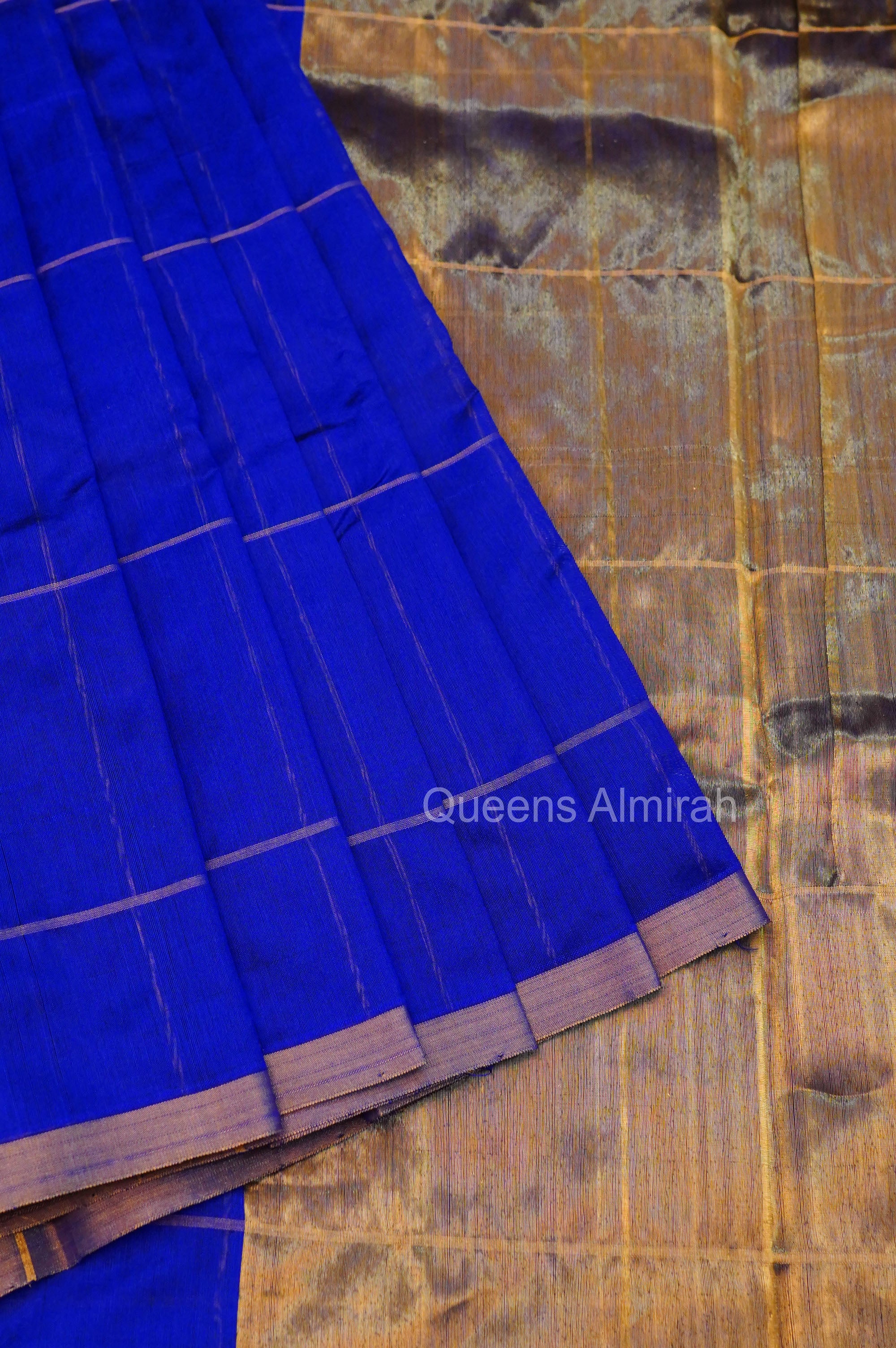 Ms Blue Chanderi Silk Saree