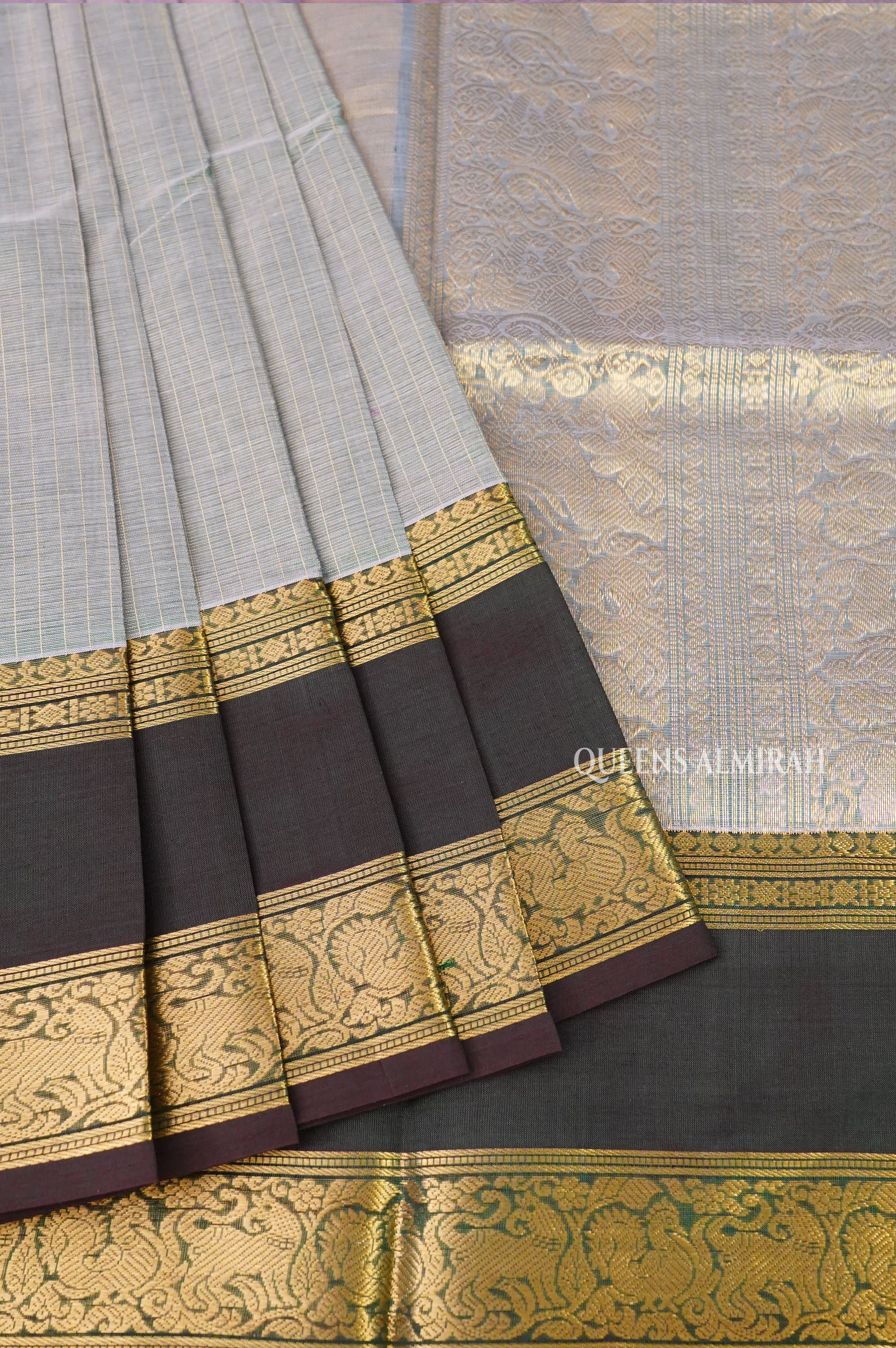 Pastel Green With Manthulir Green Payadi Chettinad Silk Cotton Saree