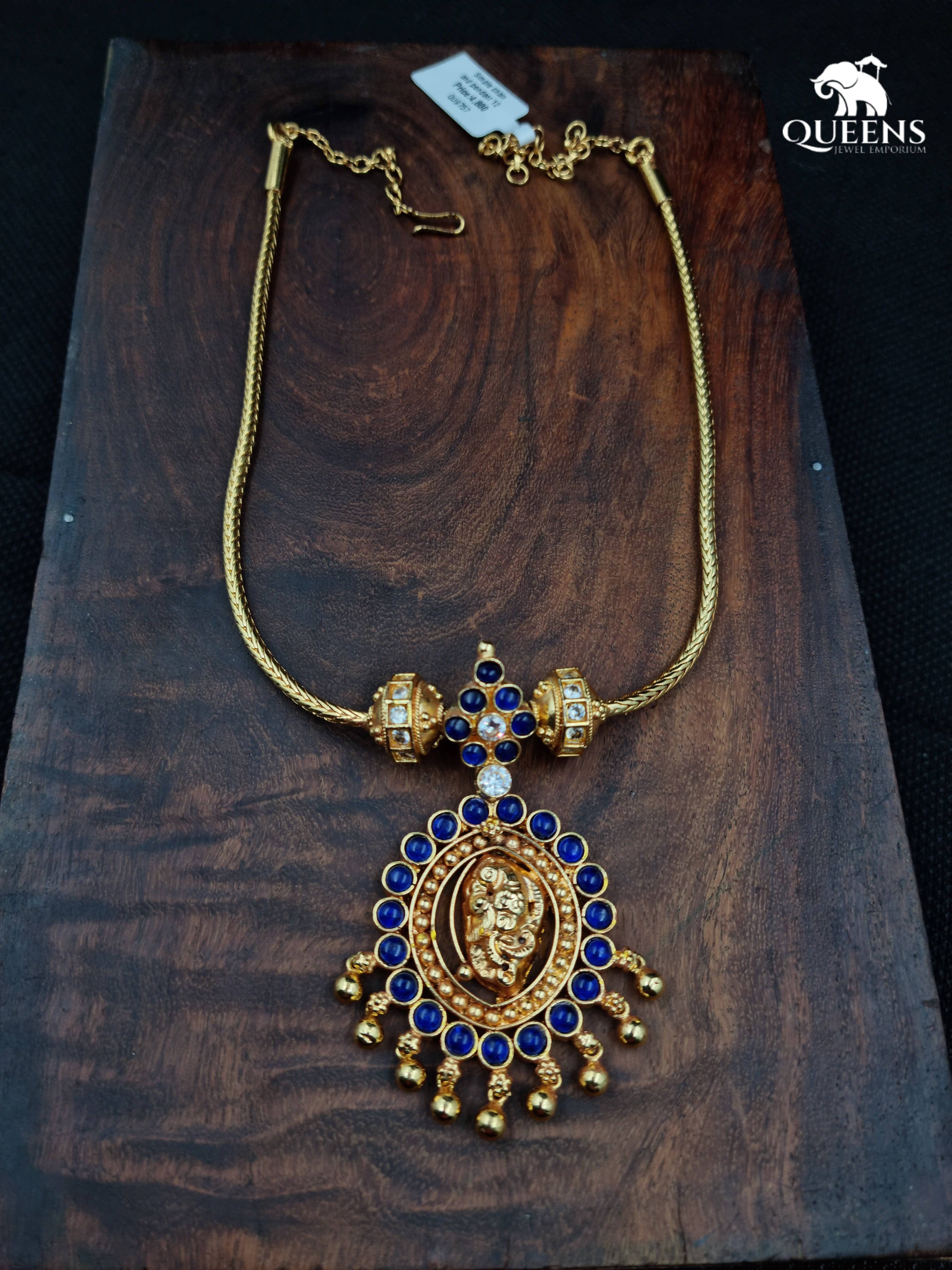 Blue kemp necklace on sale