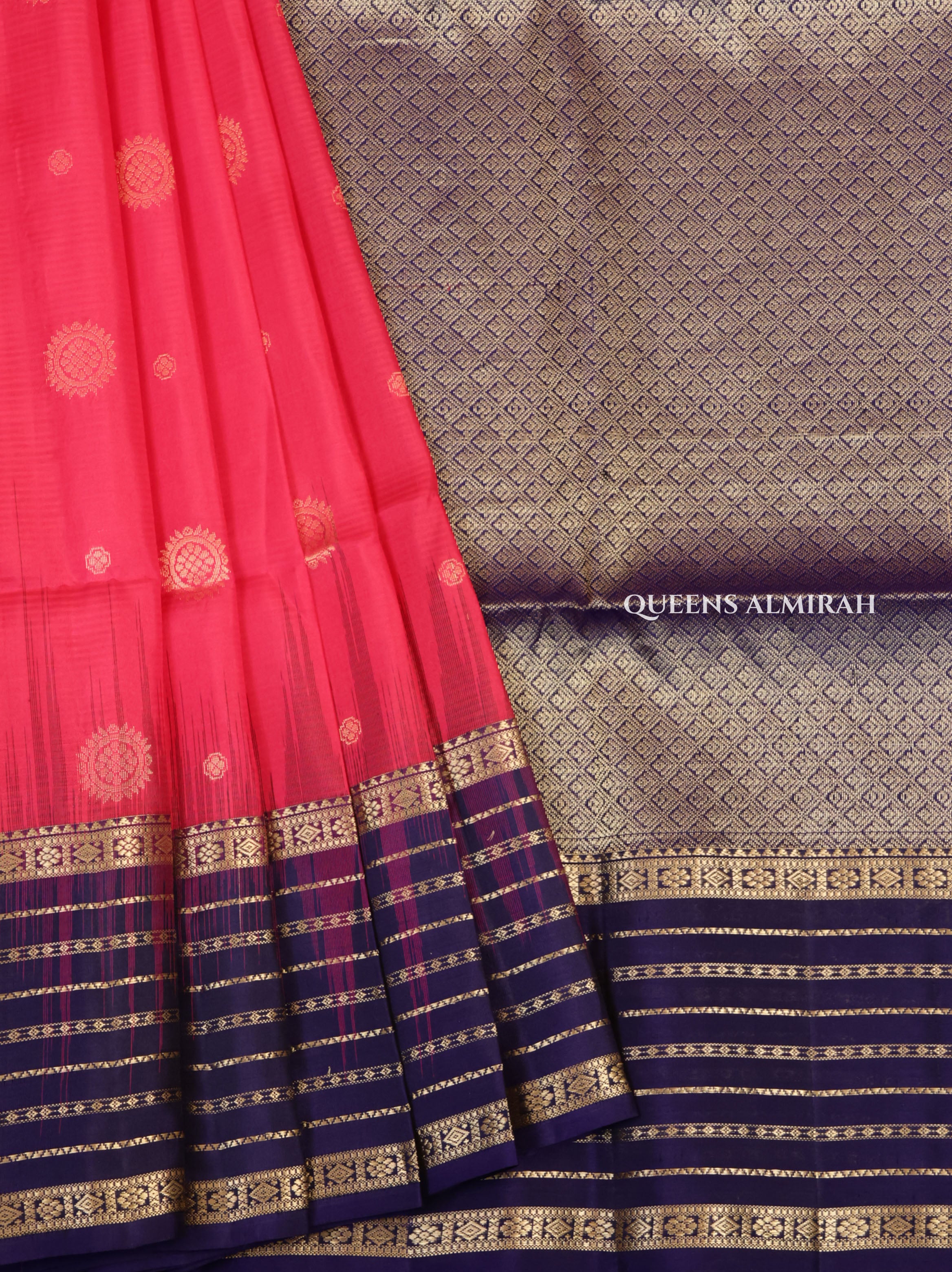 Rich pink silk weave