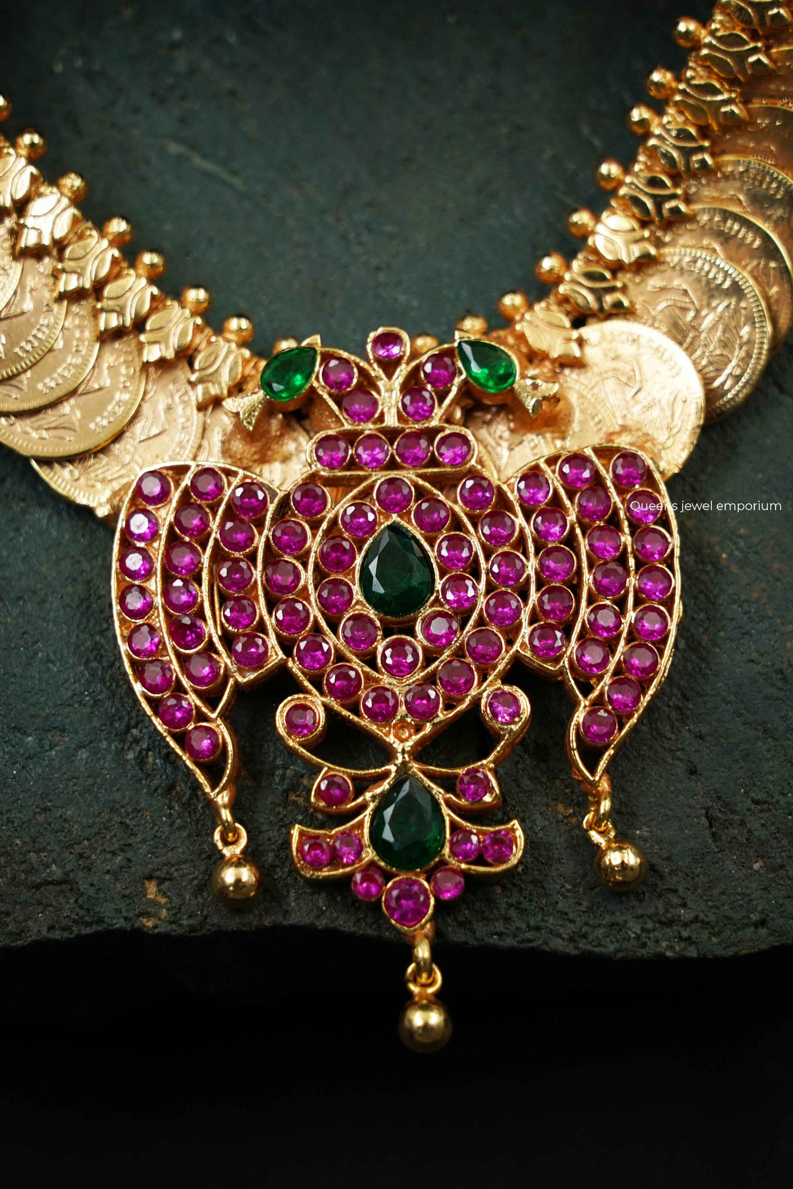 Gold ball hanging kasu-South indian heritage kasu