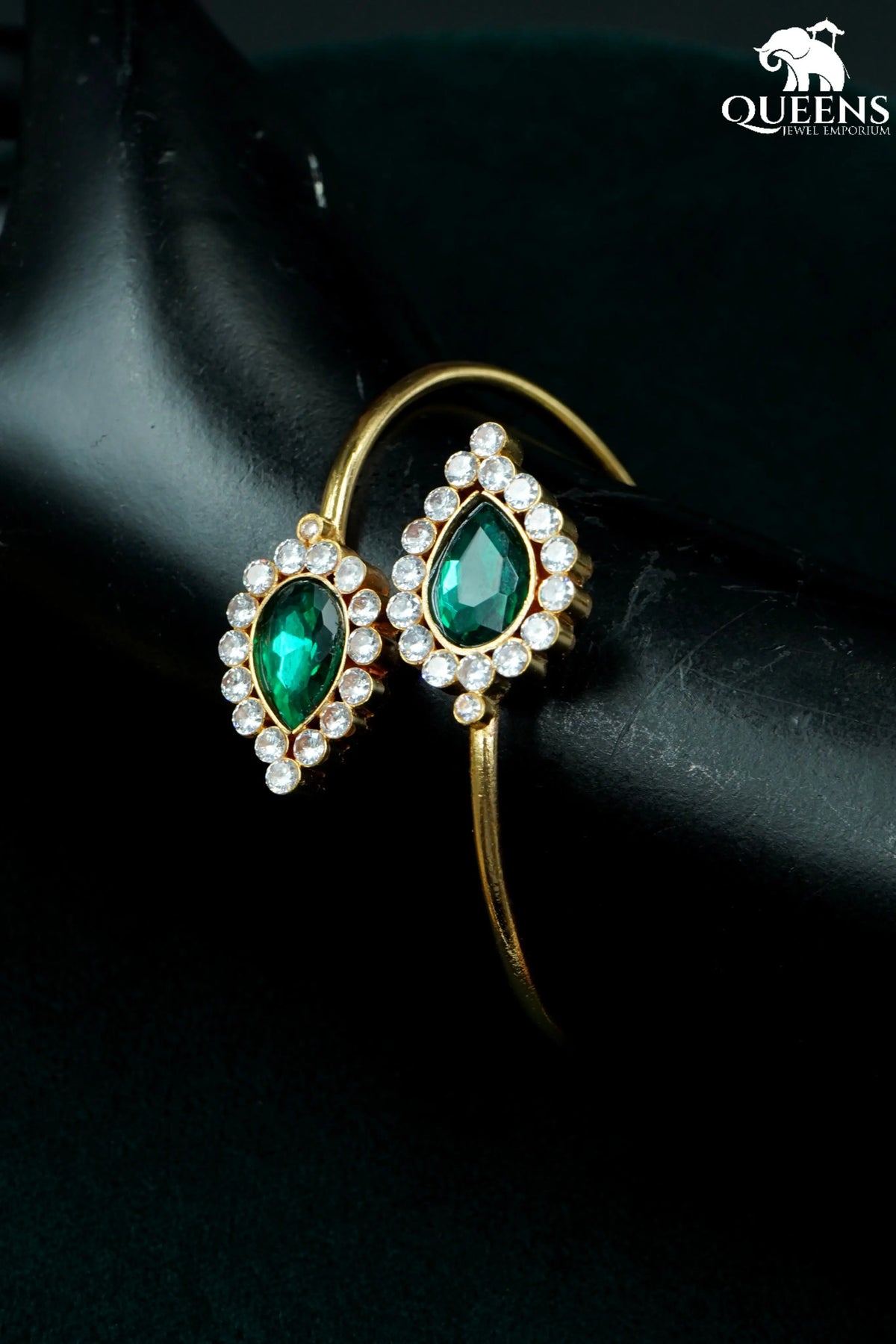 Elegant zircon kada bangle-Traditional zircon adjustable kada