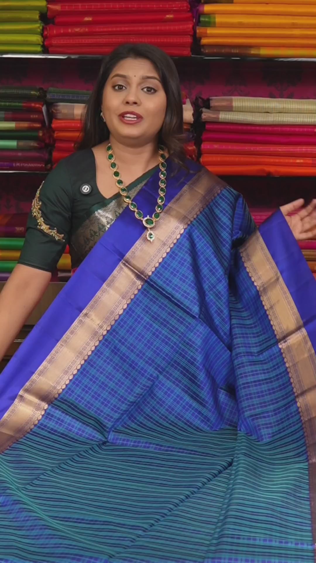 Royal Blue Pure Soft Silk Saree