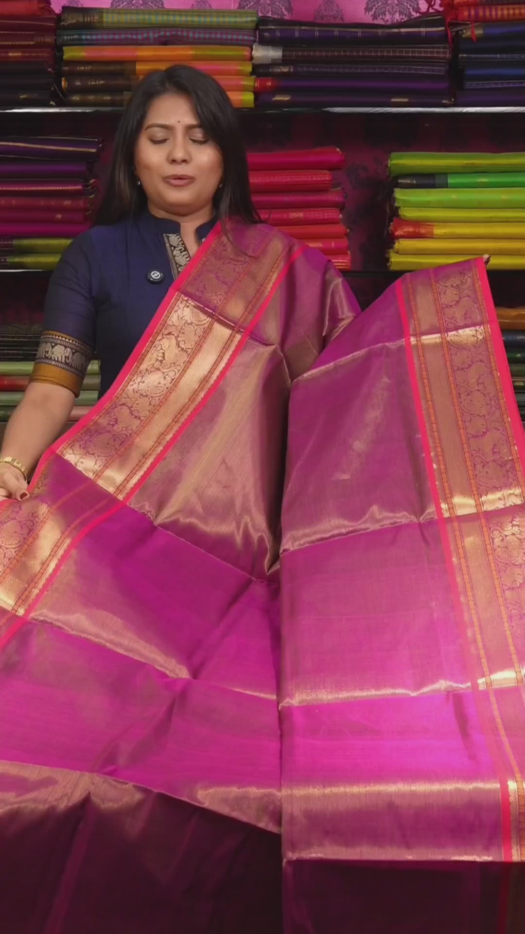 Purple Vairaooosi Chettinad Silk Cotton Saree