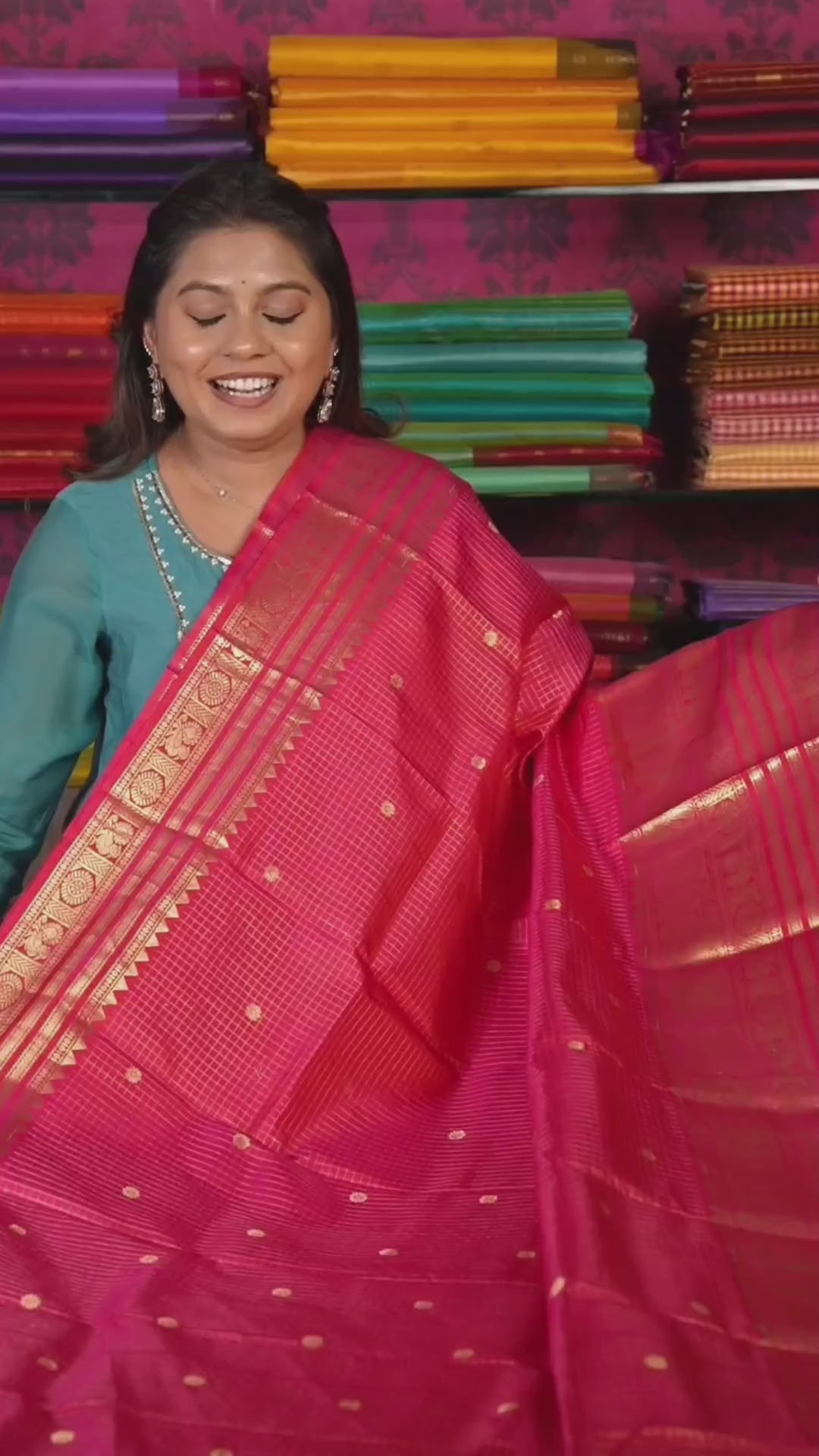 Rani Pink Pure Kanchivaram Silk Saree