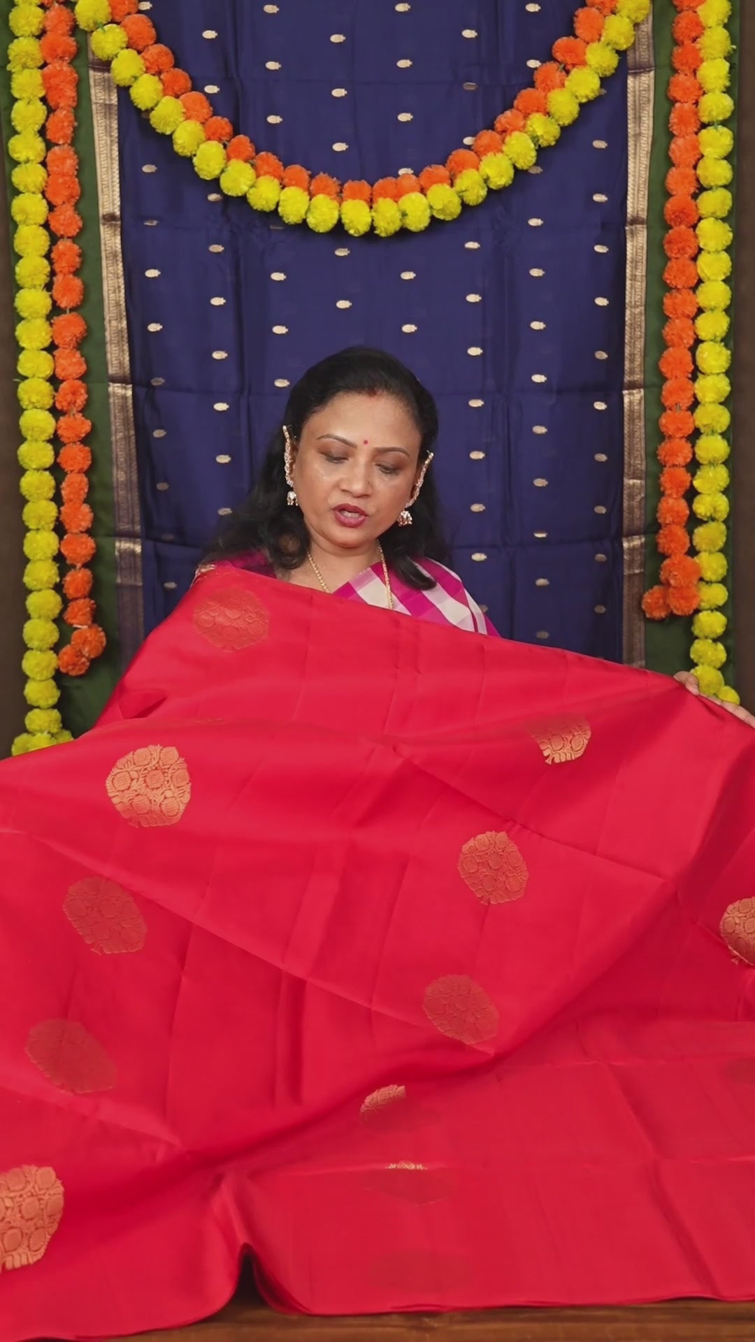 Red Pure Soft Silk Saree