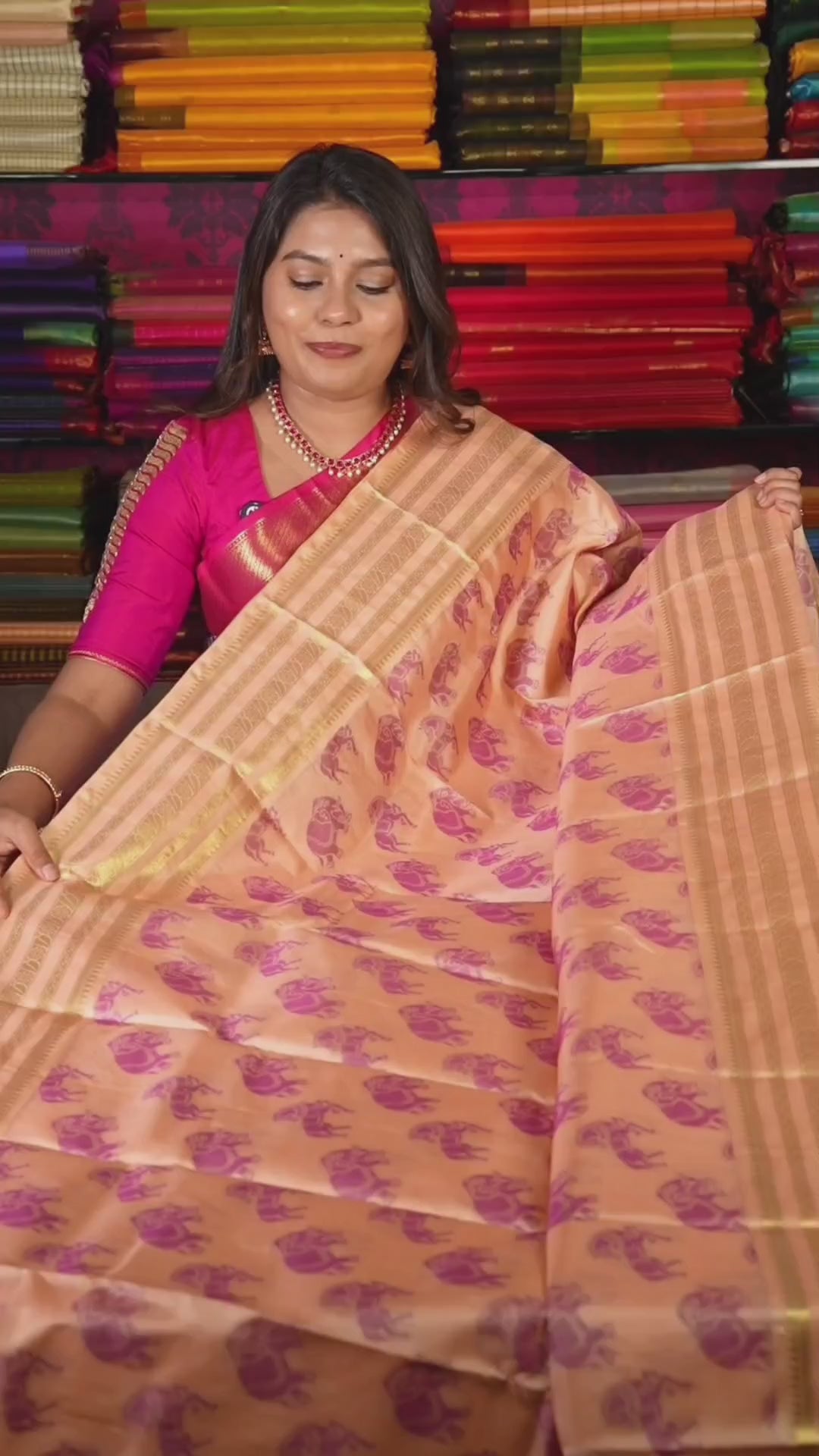 Pastel Pink Varisapet Border Pure Kanchivaram Silk Saree