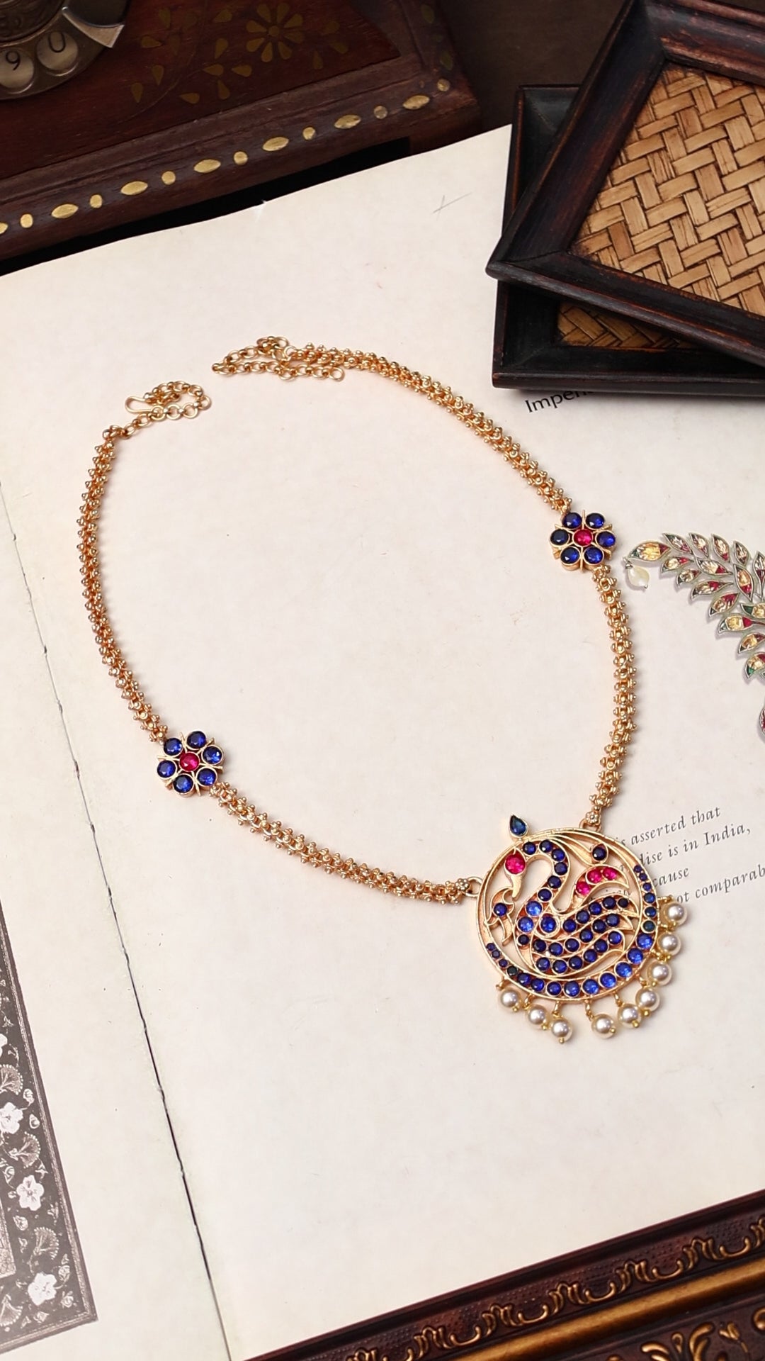 Vanathi Long Chain - Blue