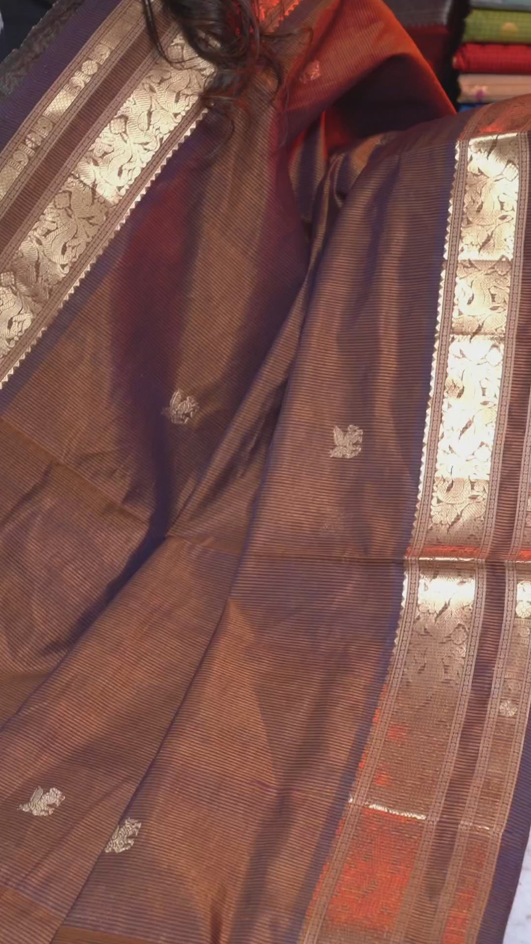 Coffee Brown Karaikudi Chettinad Silk Cotton Saree