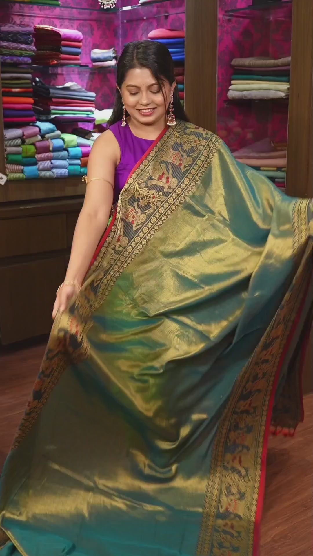 Sky Blue Linen Tissue Saree With Bomkai Border