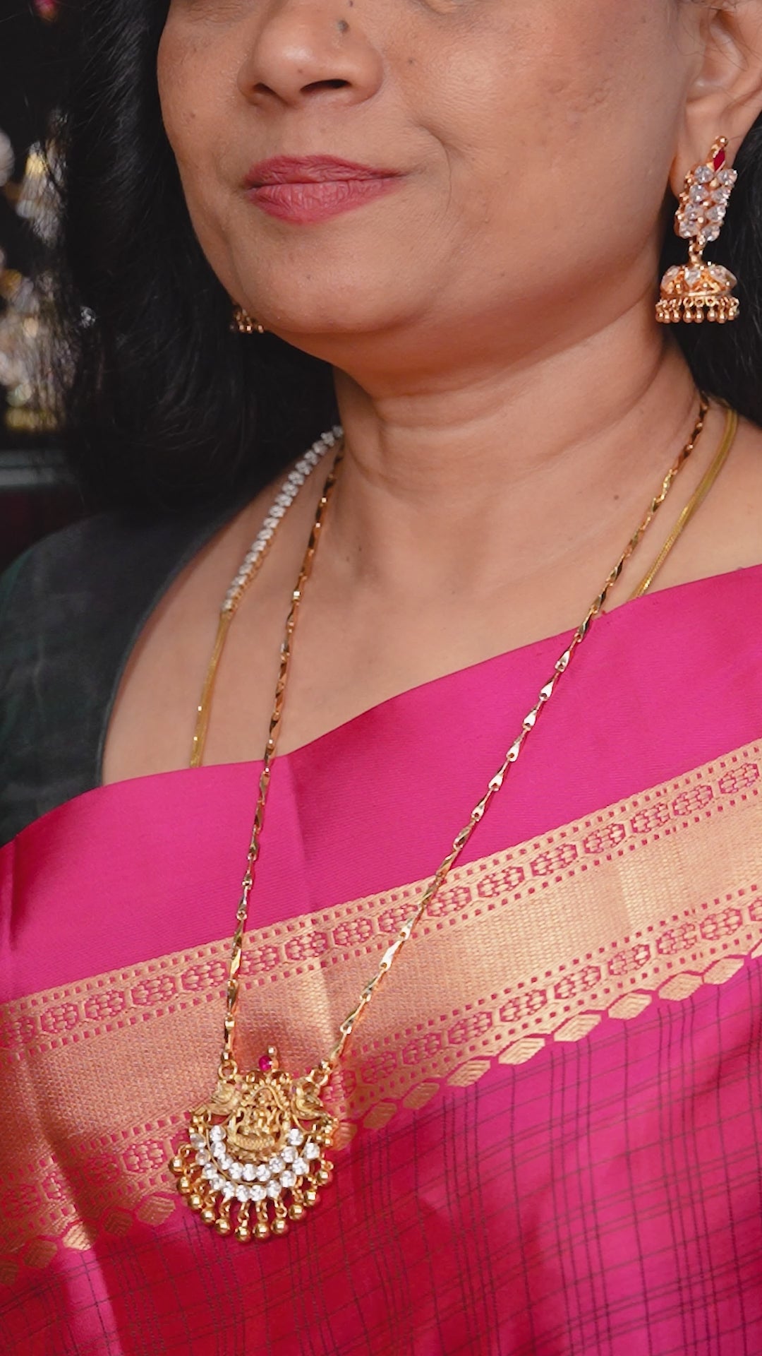 Srilaksha Long Chain - White