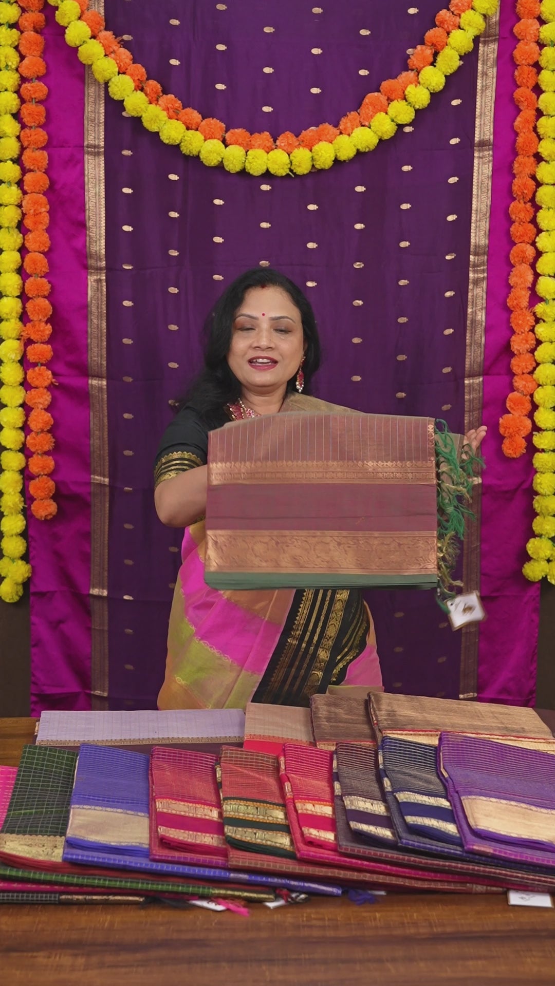 Manthulir Green Chettinad Silk Cotton Saree