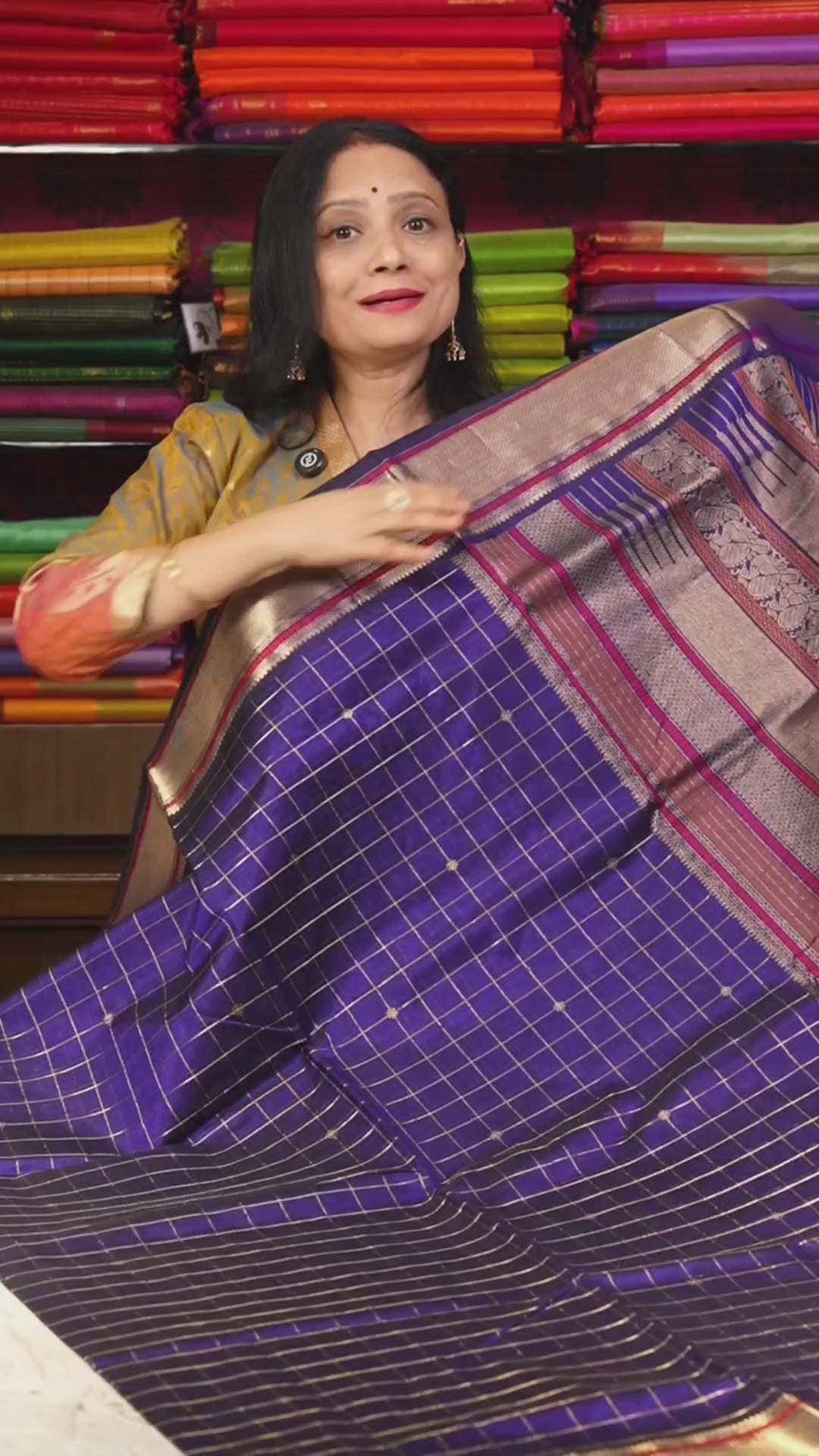 Dark Ms Blue Chettinad Silk Cotton Saree