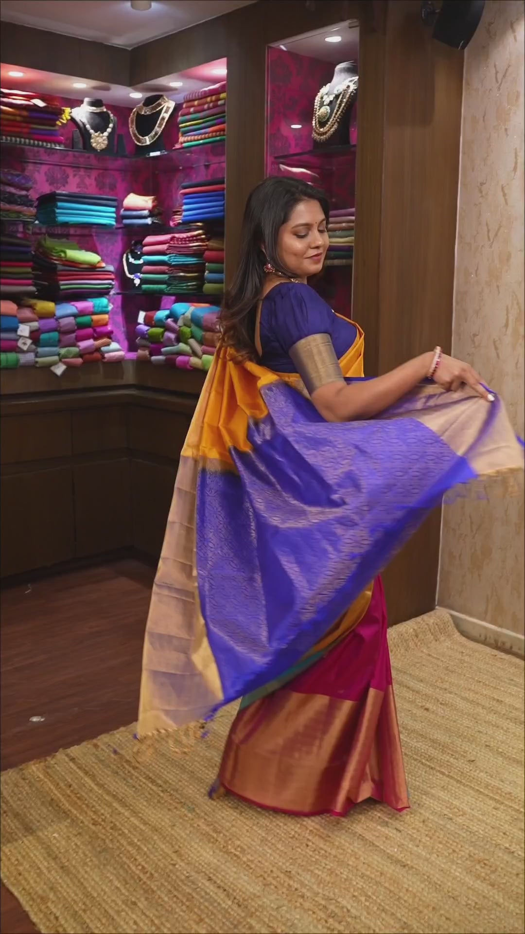 Chathurvarna Pure Soft Silk Saree