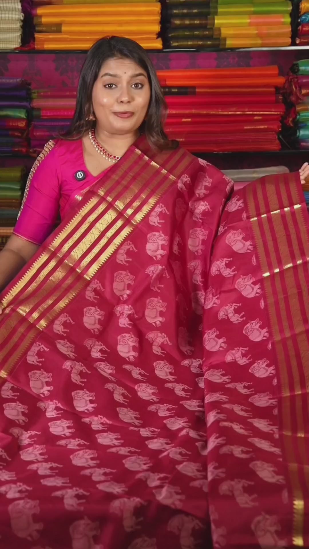 Red Varisapet Border Pure Kanchivaram Silk Saree