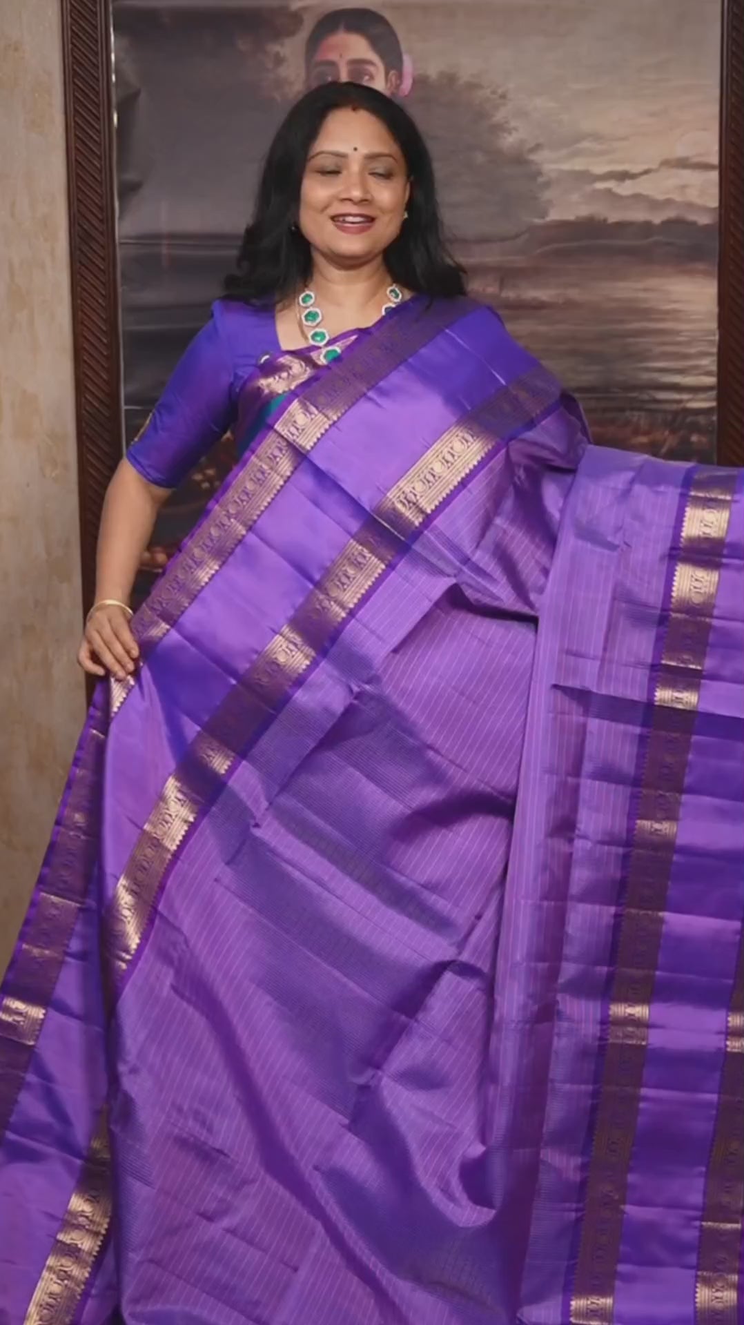Lavender Payadi Pure Soft Silk Saree