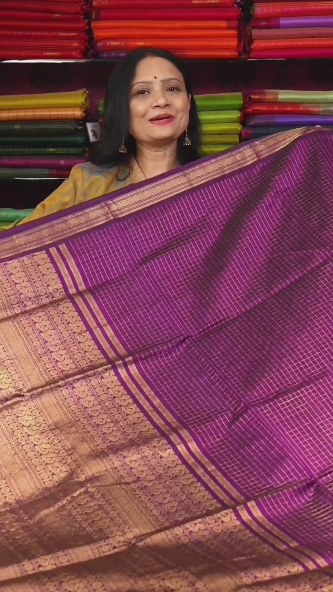 Purple Chettinad Silk Cotton Saree