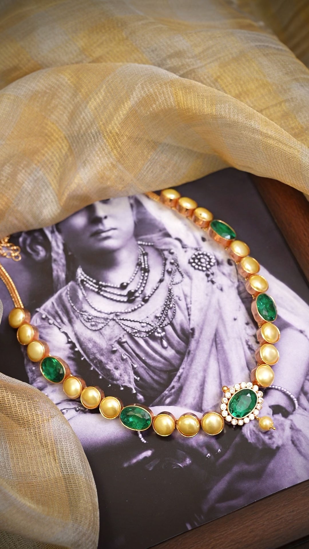 Amudharani Necklace  - Golden Pearl