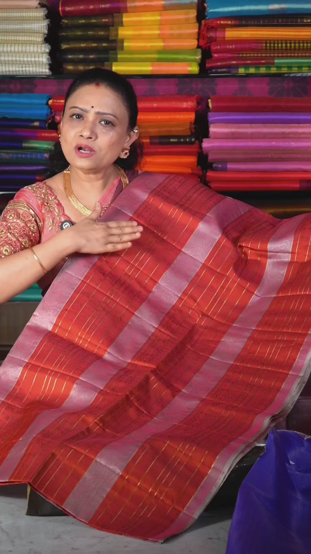 Brick Red With Grey Varisapet Pure Soft Silk Saree
