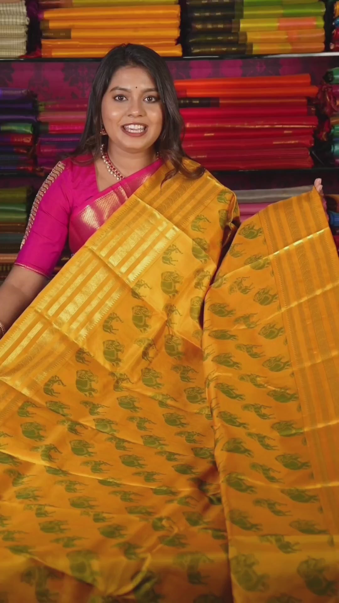 Yellow Varisapet Border Pure Kanchivaram Silk Saree