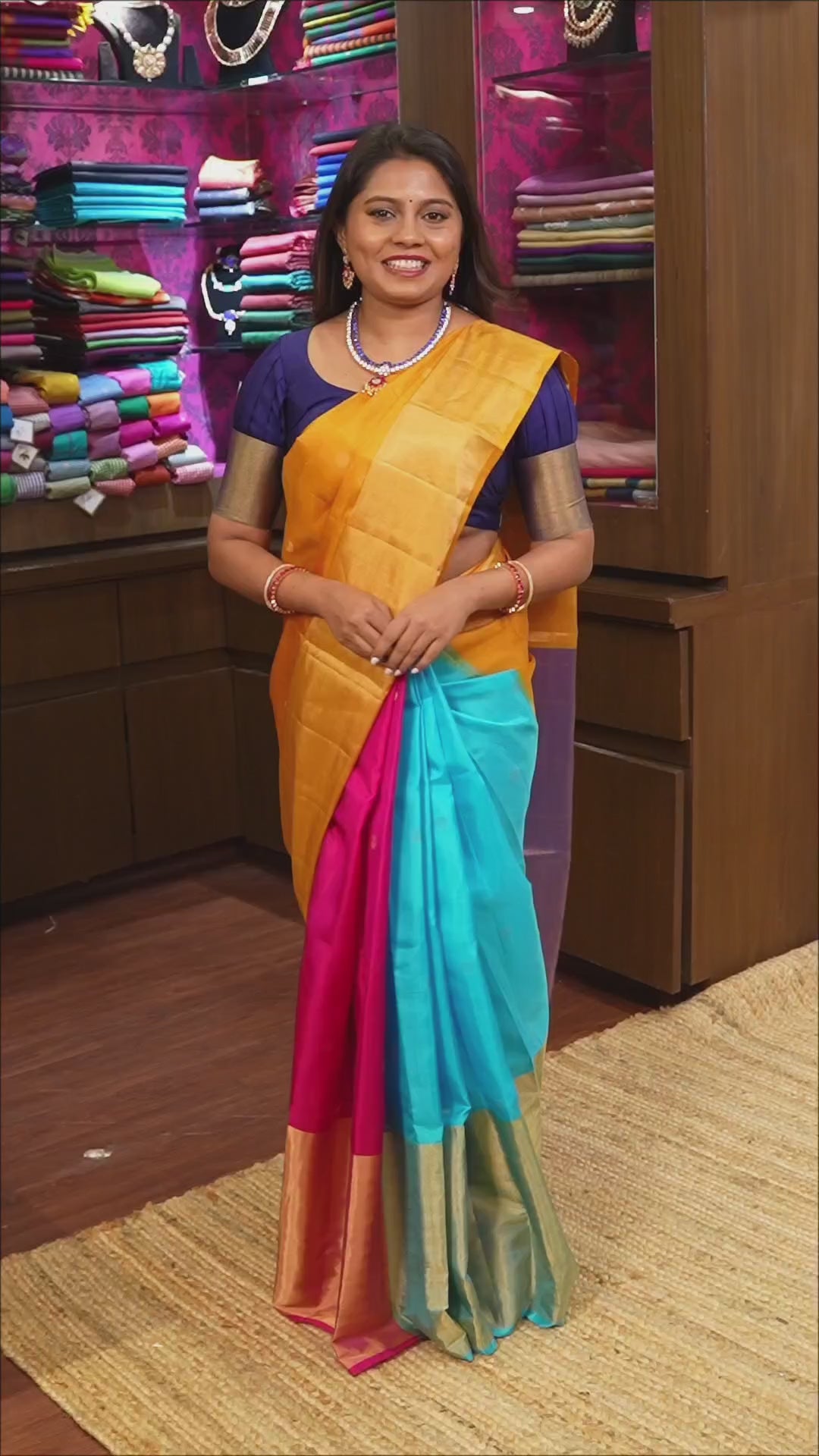Chathurvarna Pure Soft Silk Saree