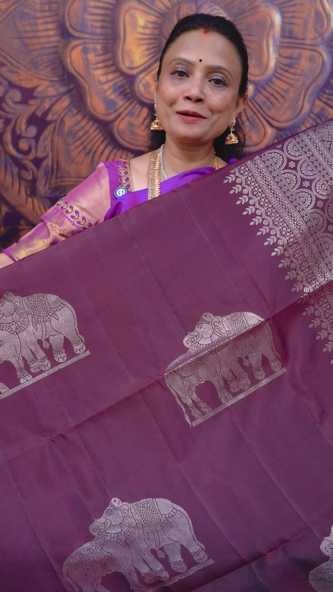 Dark Paak Brown Pure Soft Silk Saree