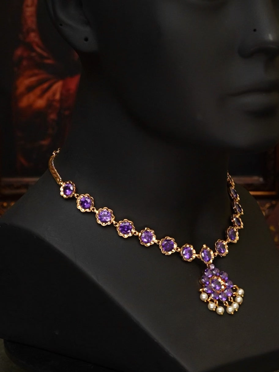 Banumathi Necklace - Purple