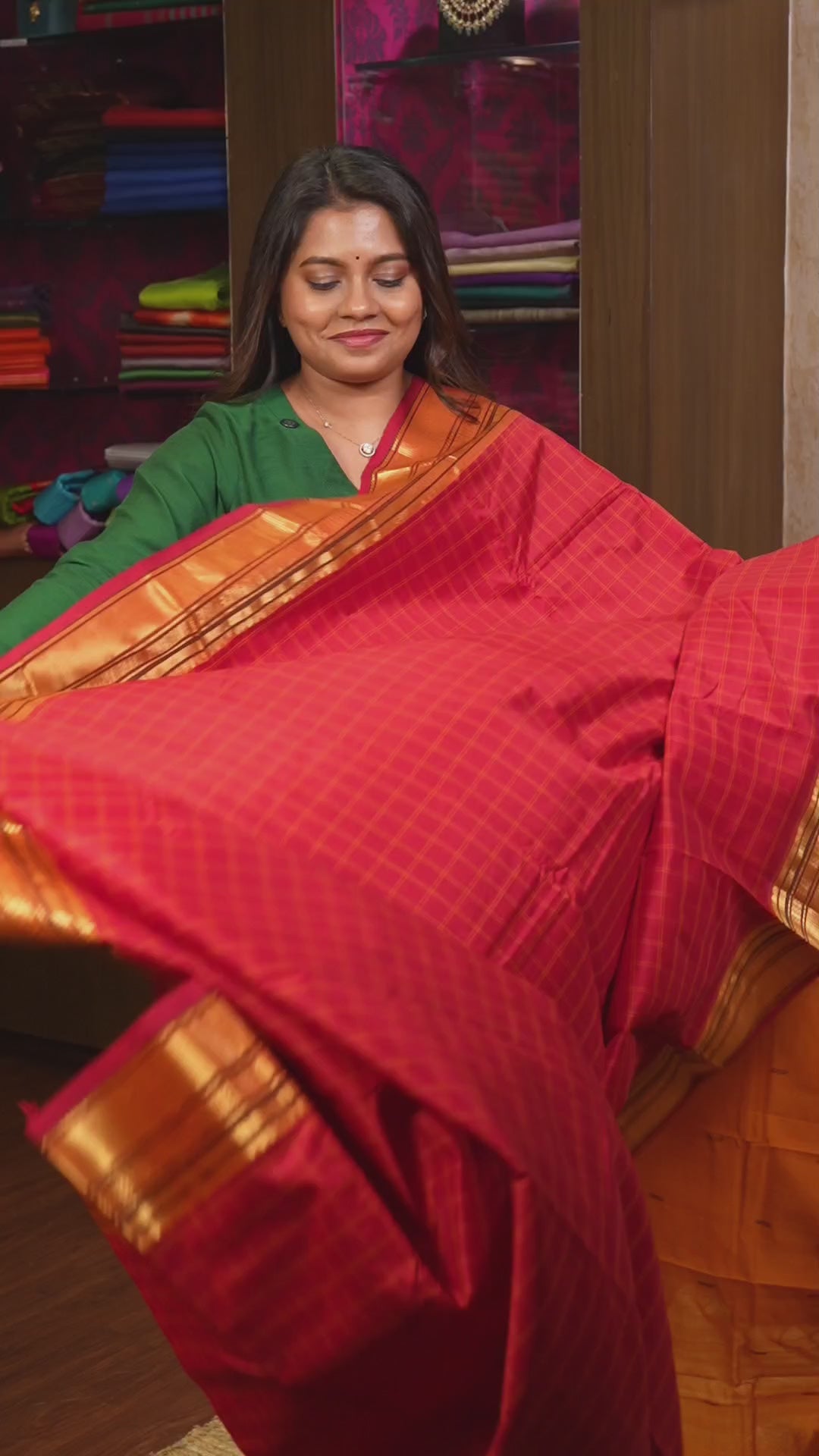 Red Kattam Budget Silk Cotton Saree