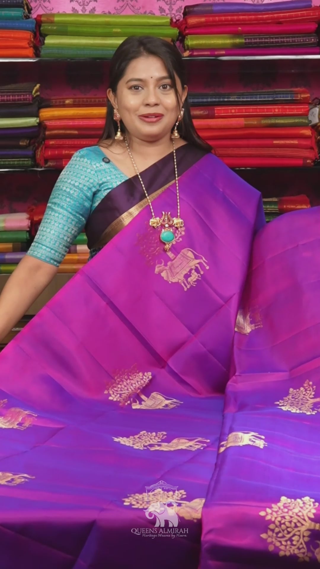 Purple Pure Soft Silk Saree