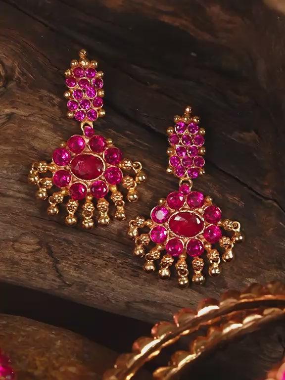 Amassa Pathakam Earring - Balaji Pink