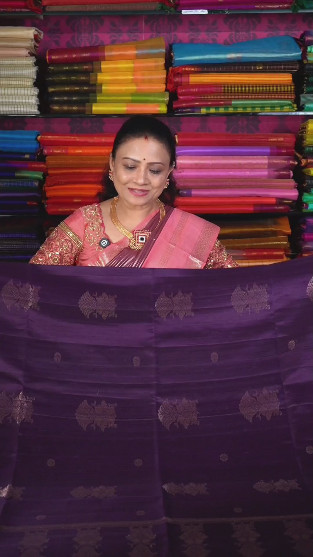 Deep Wine Pure Kanchivaram Raw Silk Saree