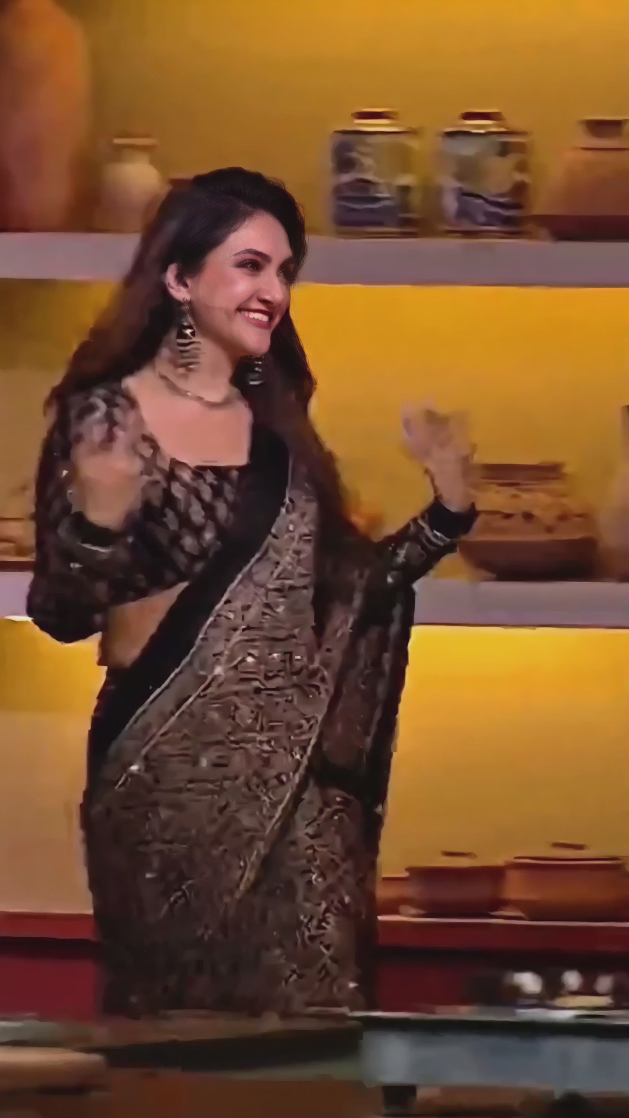 Sridevi  Ajrakh Mirror Work Modal Silk Saree