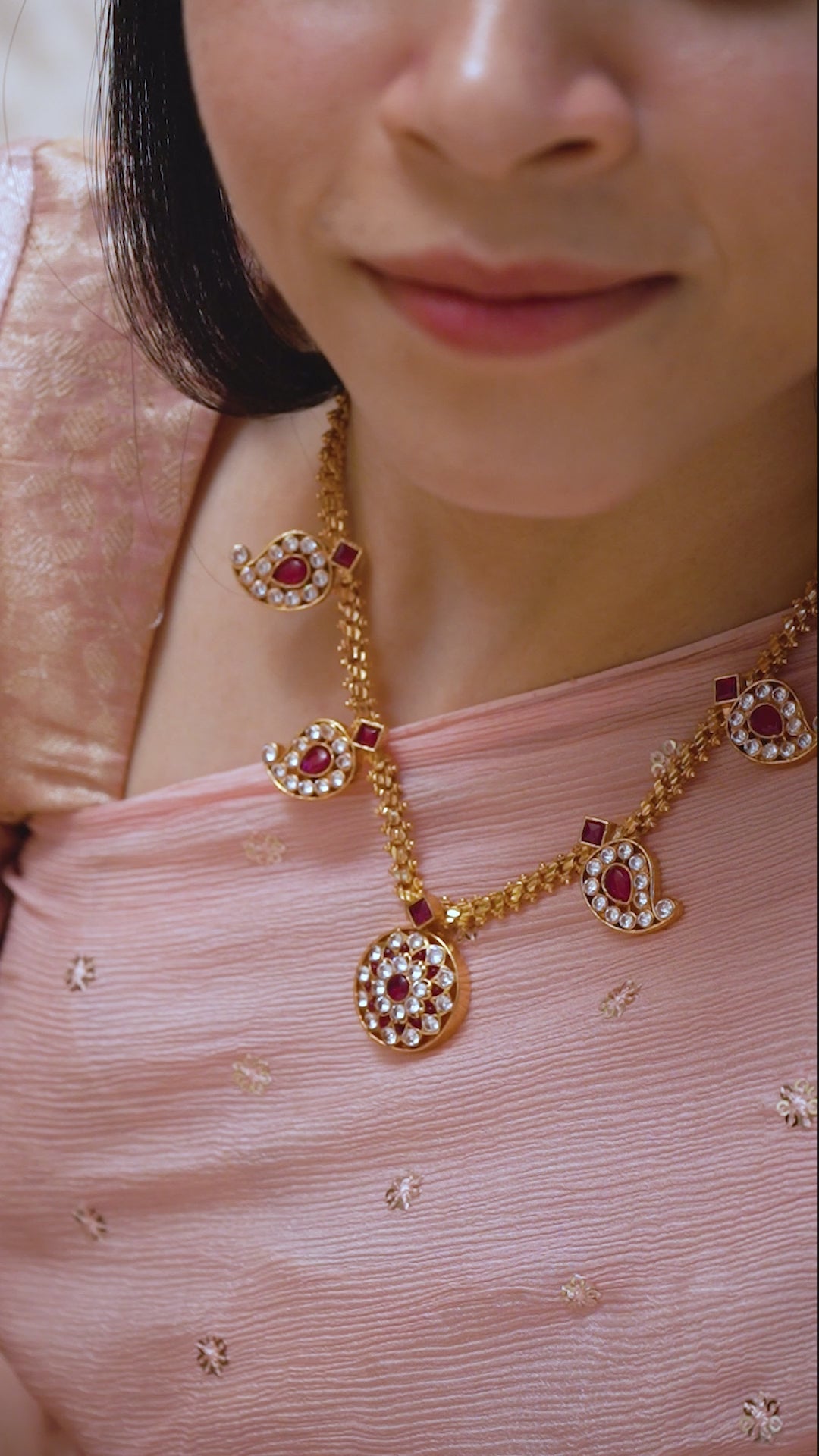 HAMSA PRIYA - MANGO NECKLACE WITH STUDS