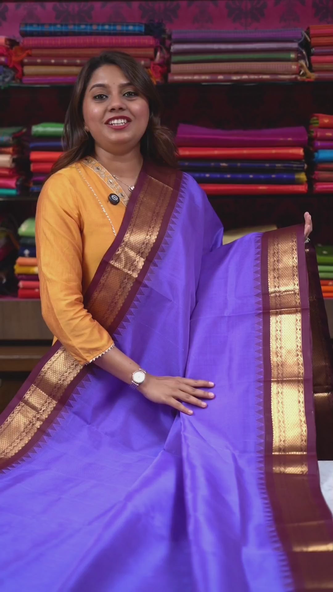 Lavender With Araku Pure Kanchi Silk Cotton Saree