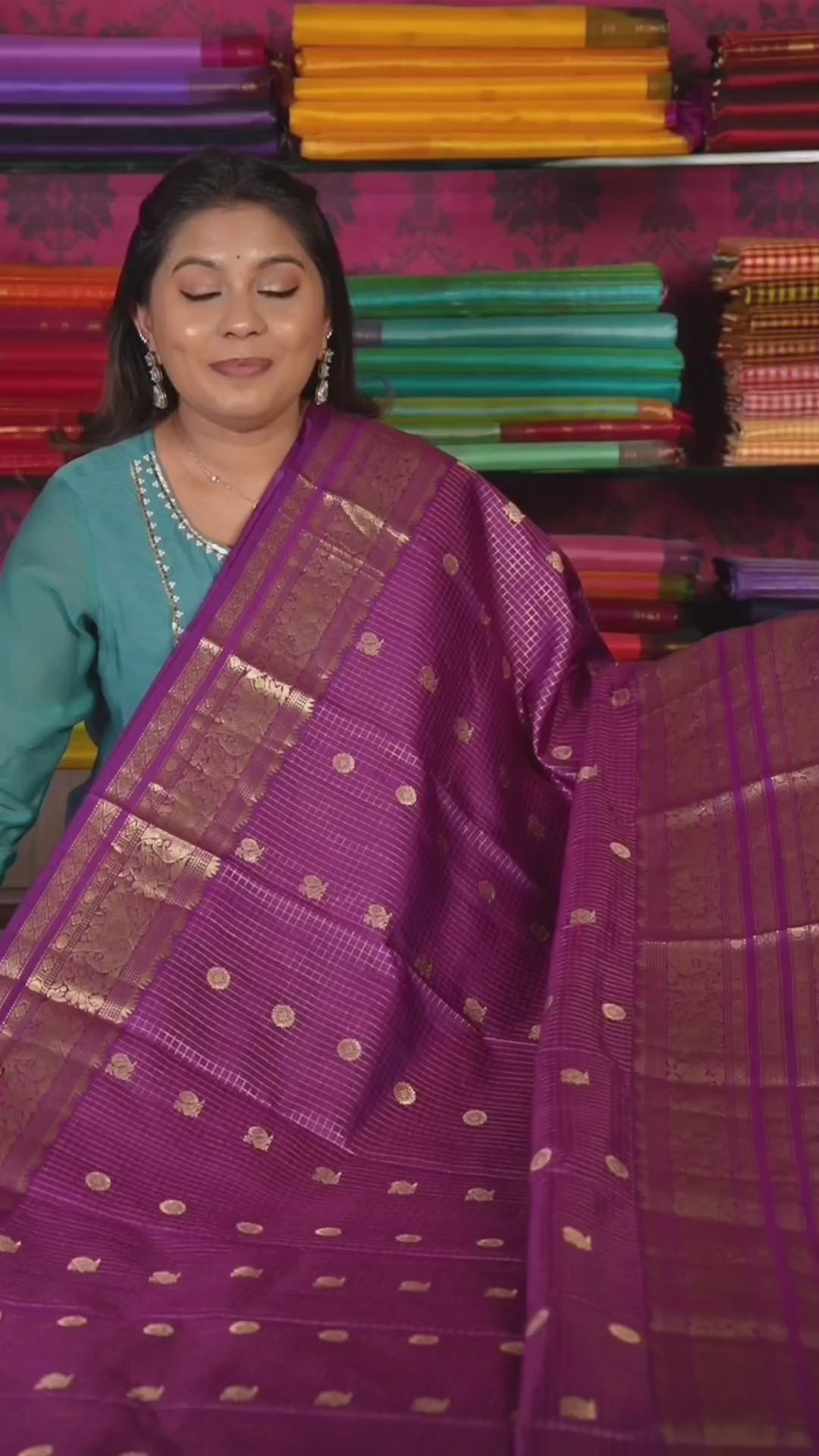 Purple Pure Kanchivaram Silk Saree