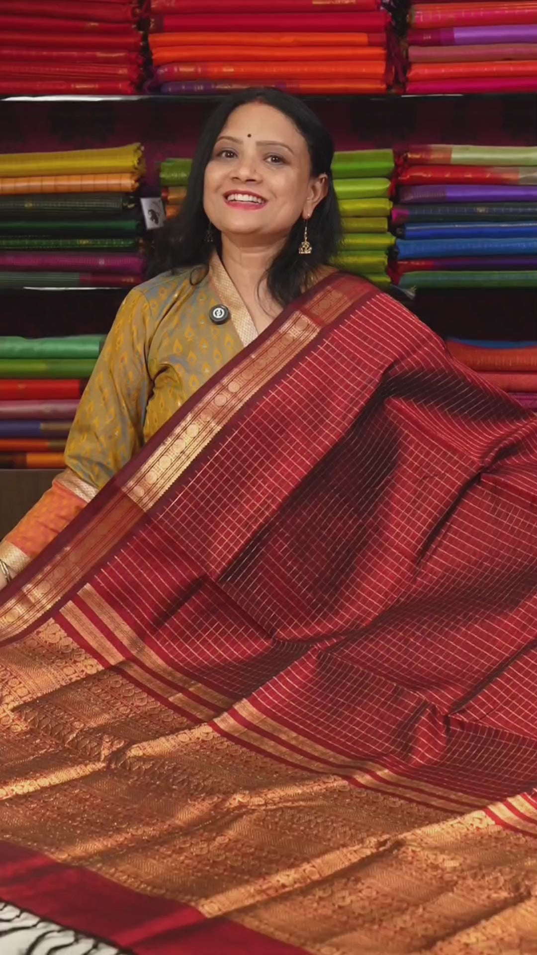 Araku Maroon Chettinad Silk Cotton Saree
