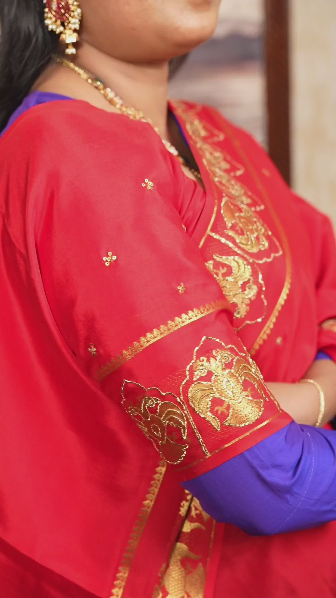 Red Designer Pure Mysore Silk Saree