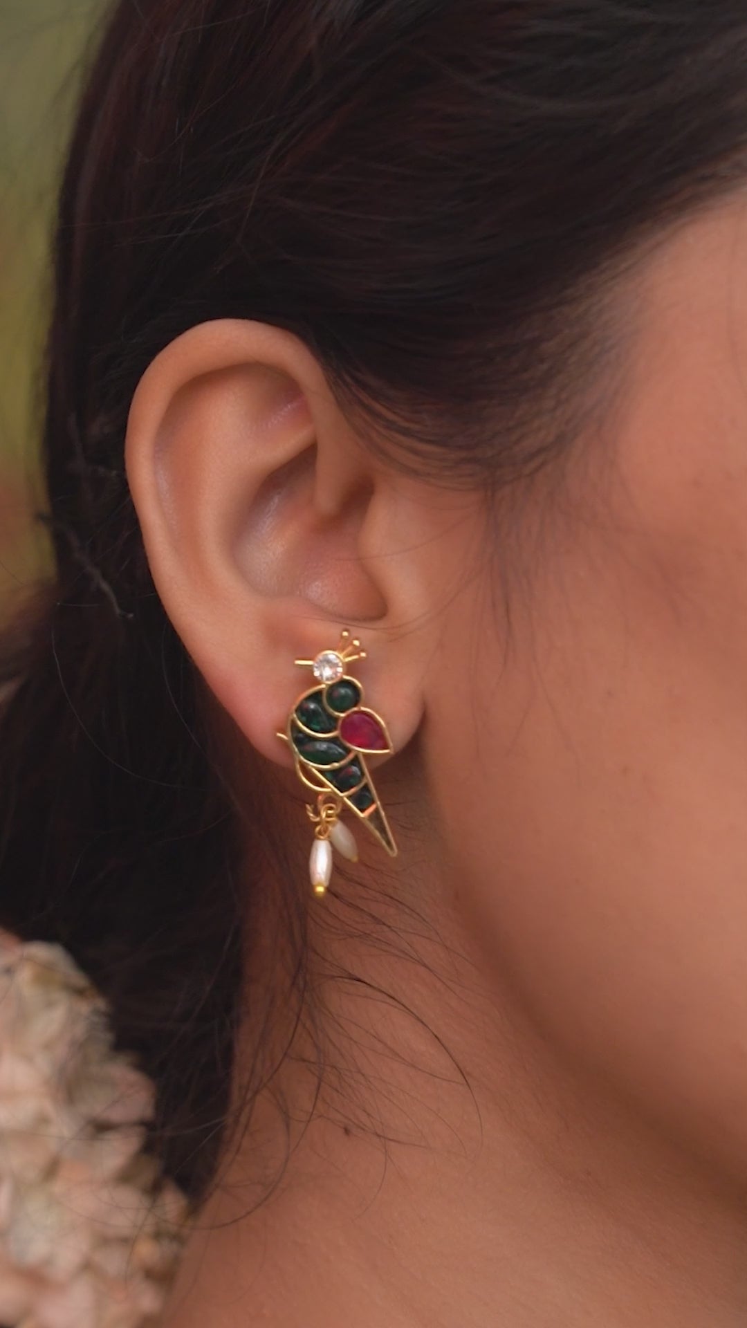 Lalitha parrot Earring