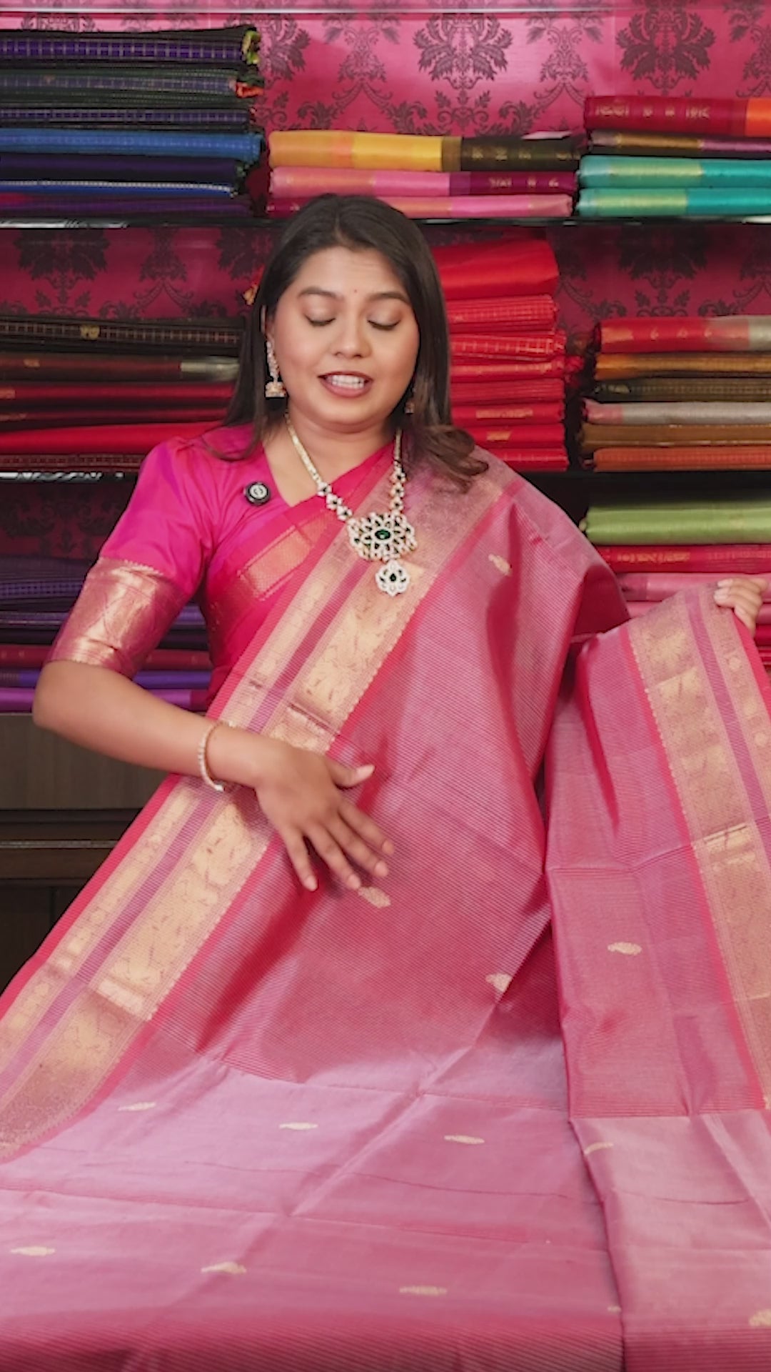 Dusky Rose Chettinad Silk Cotton Saree