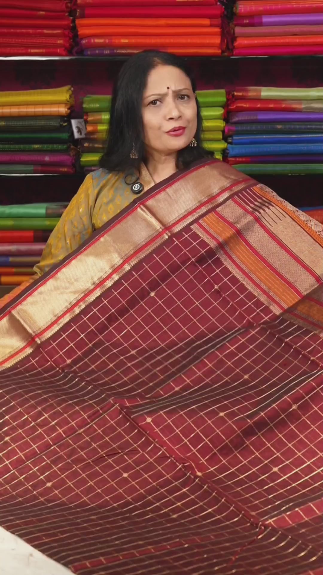 Dark Coffee Powder Brown Chettinad Silk Cotton Saree