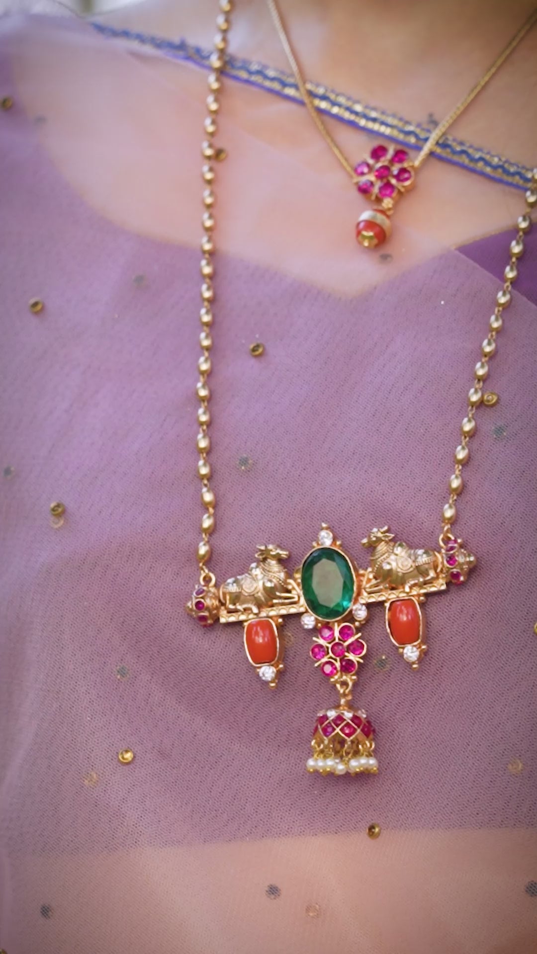 Cow motif design pendant-Haram with pendant