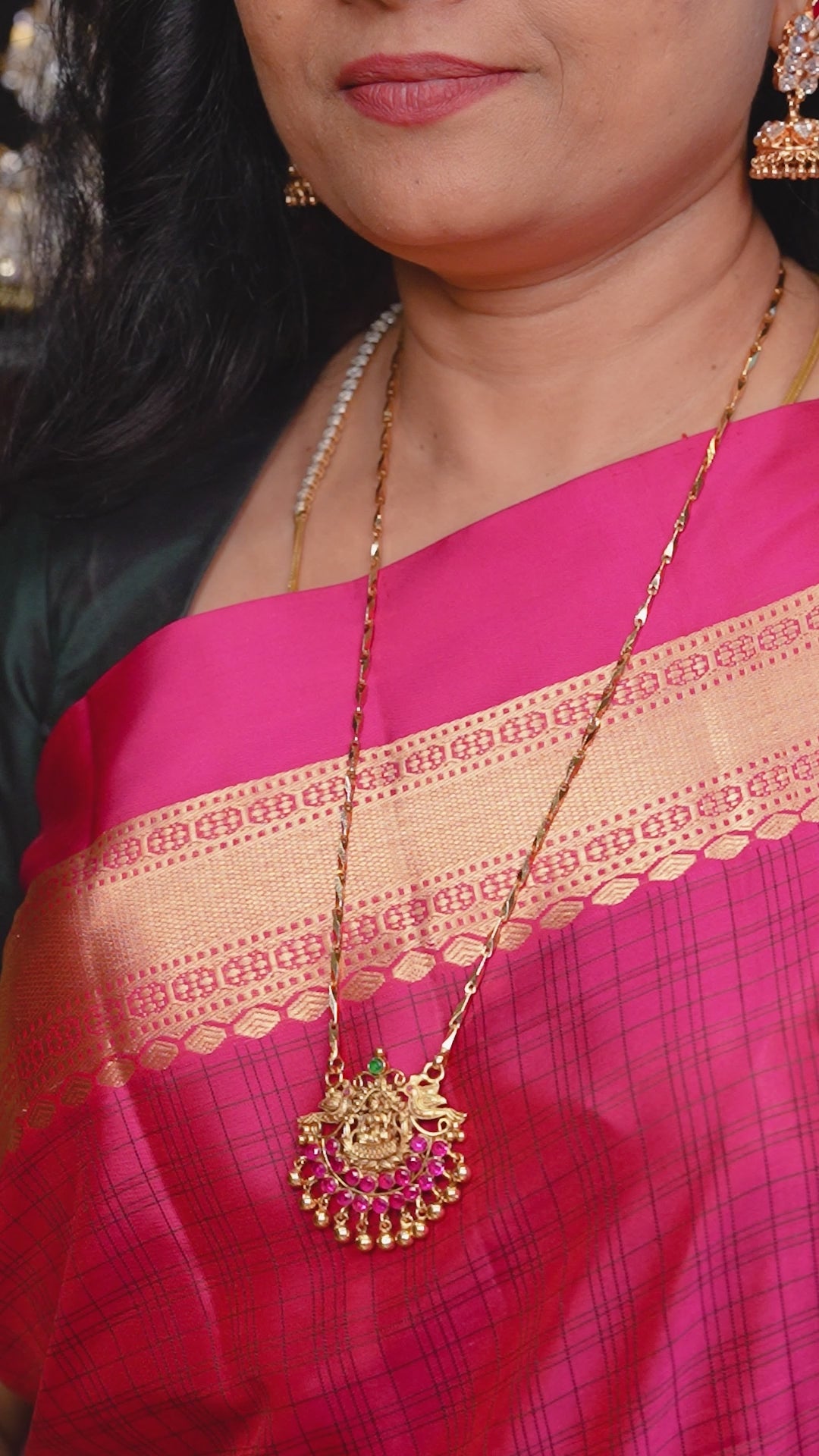 Srilaksha Long Chain - Balaji Pink