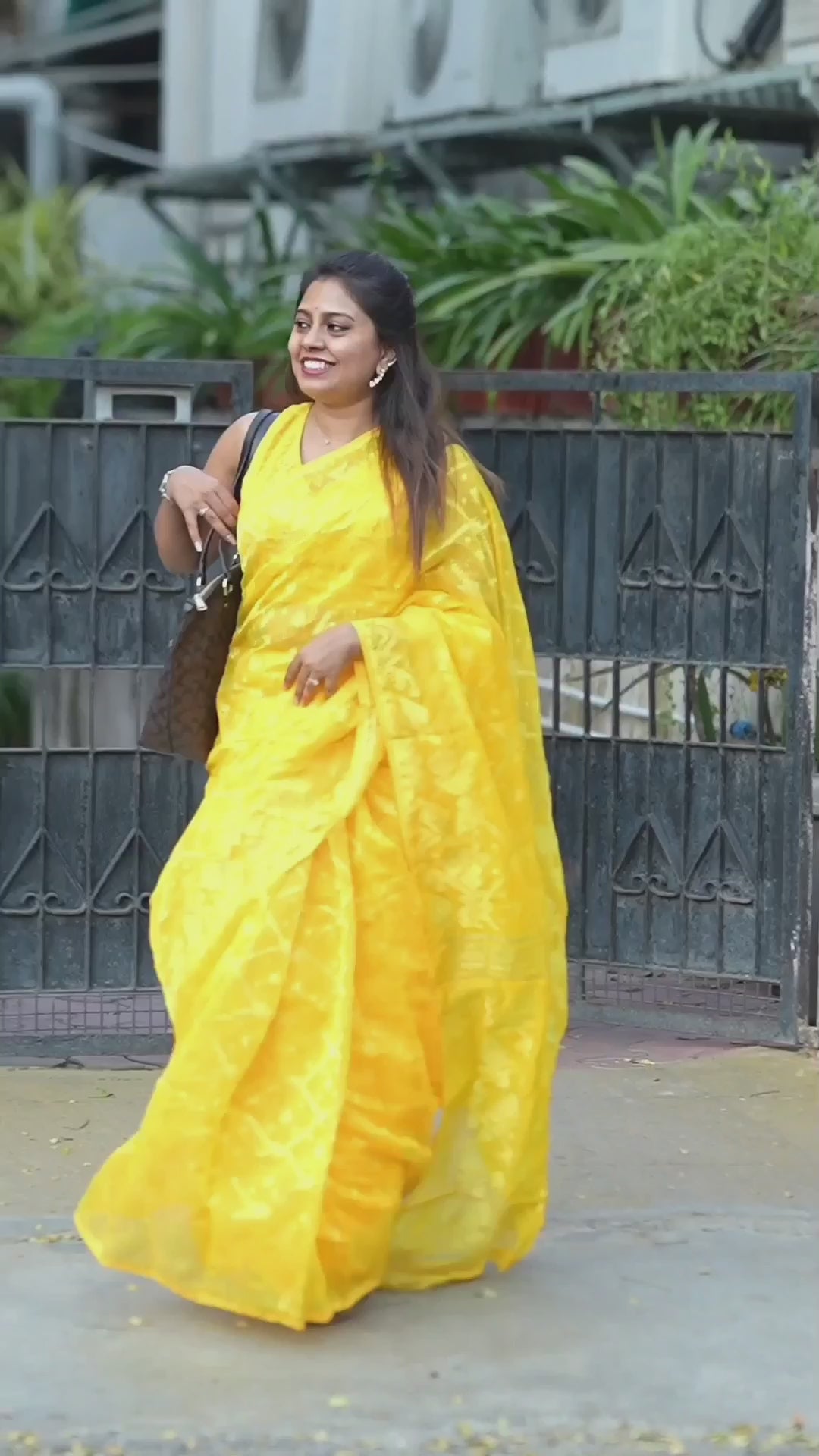 Yellow Jamdani Cottoon Saree