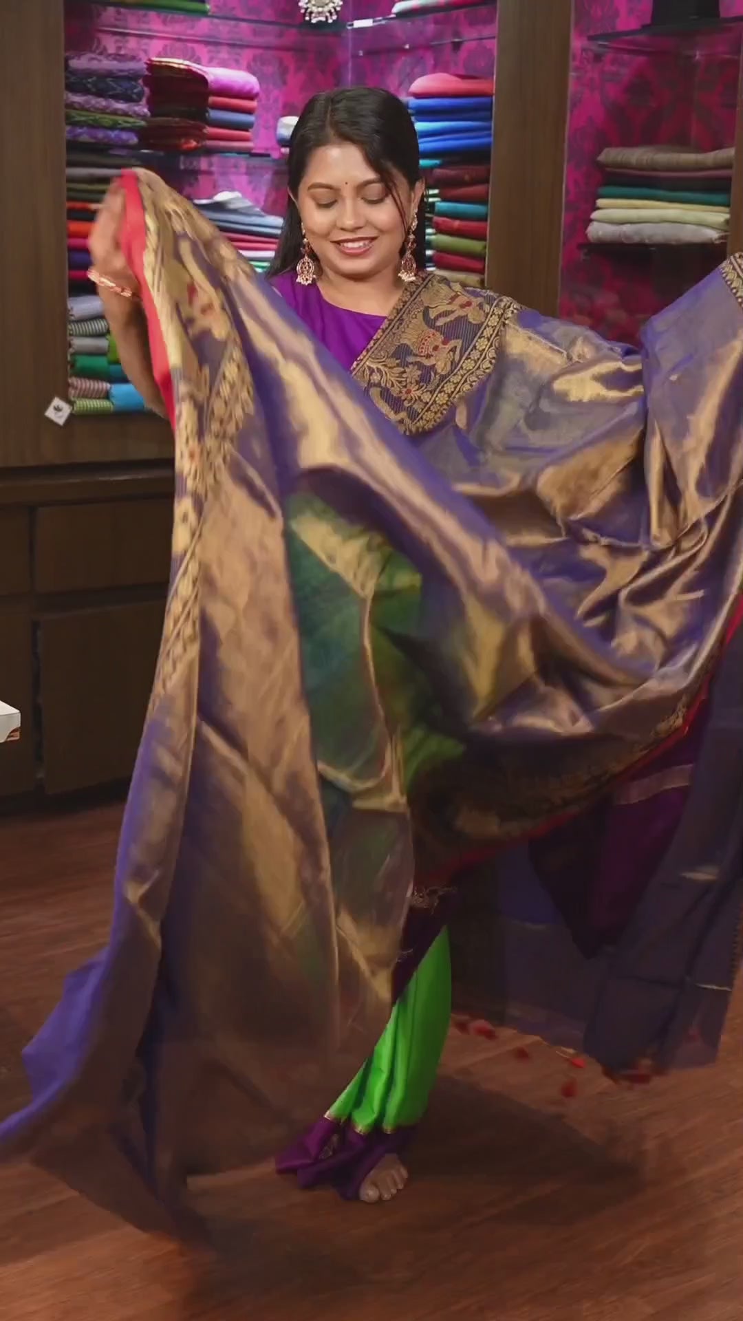 Lavender Linen Tissue Saree With Bomkai Border