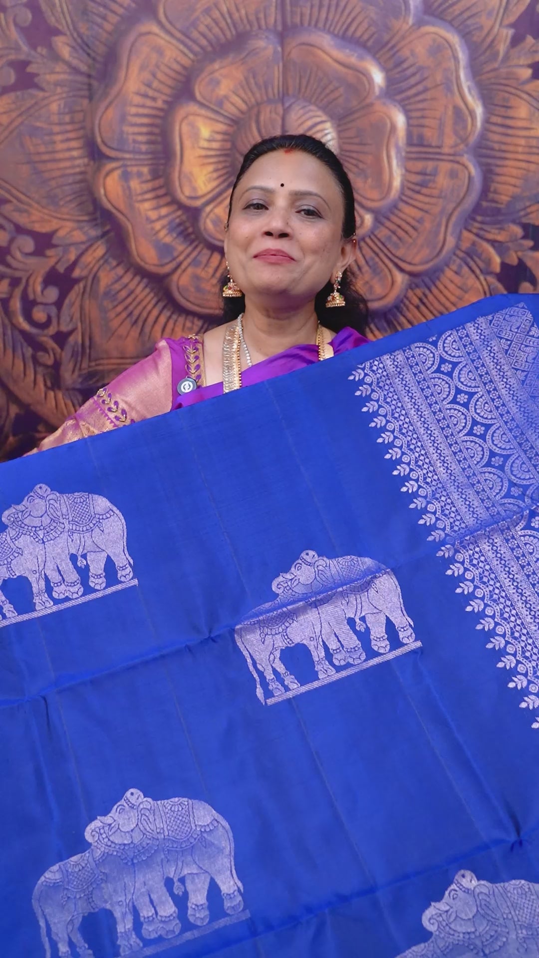 Royal Blue Pure Soft Silk Saree