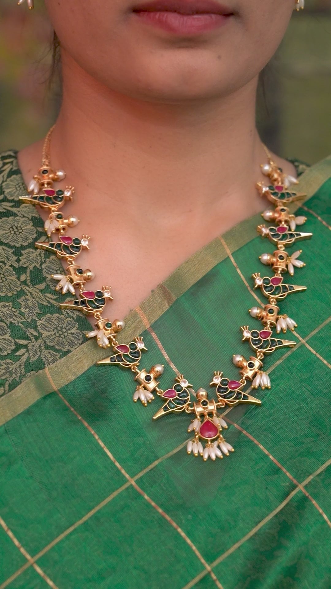 Lalitha parrot necklace