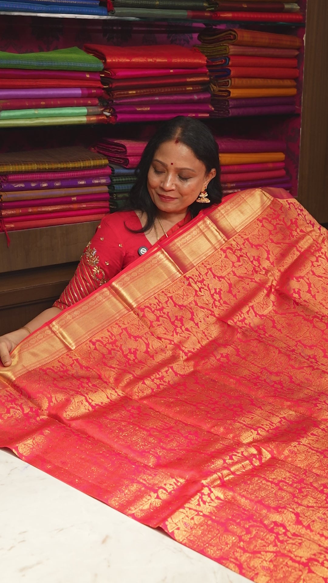 Red Pure Kanchivaram Silk Saree
